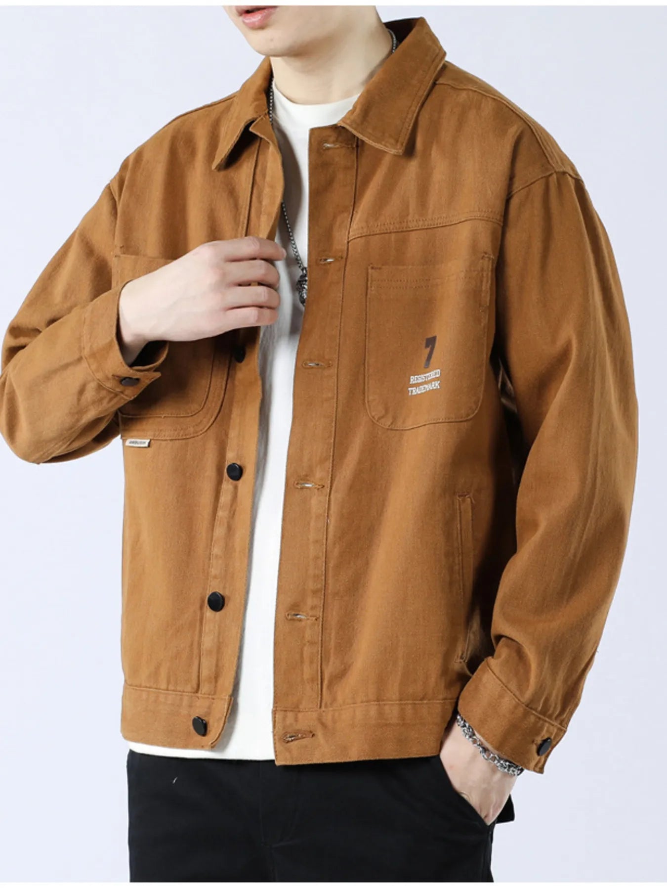 Men's Full Size Button Up Long Sleeve Shacket Plus Size