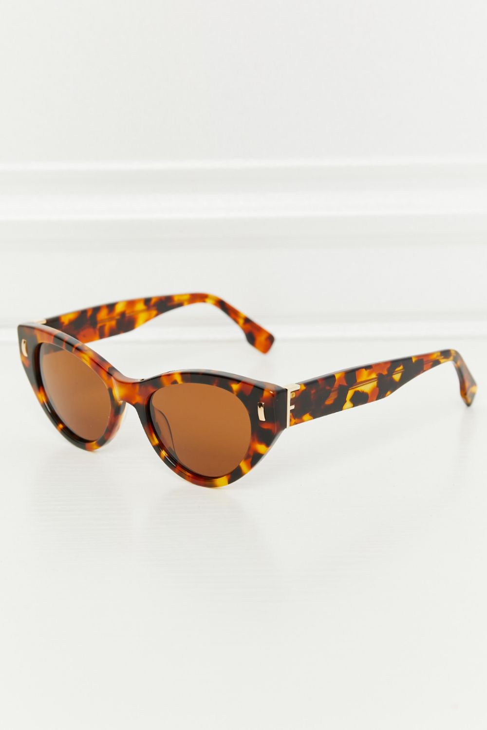 Tortoiseshell Acetate Frame Sunglasses Tangerine One Size