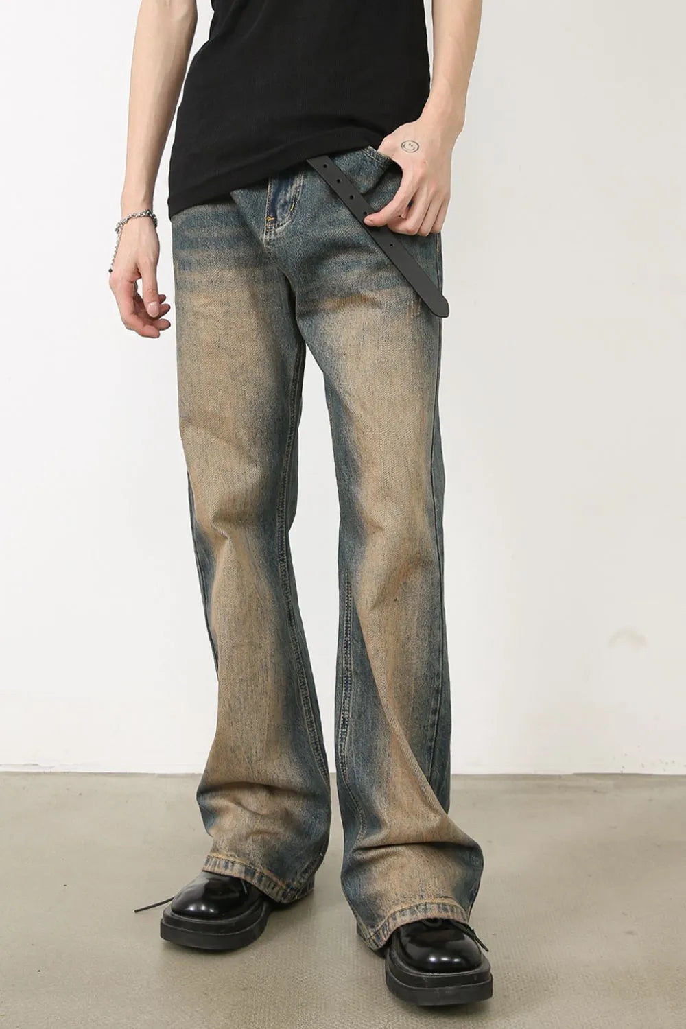 Men's Bootcut Jeans with Pockets Medium