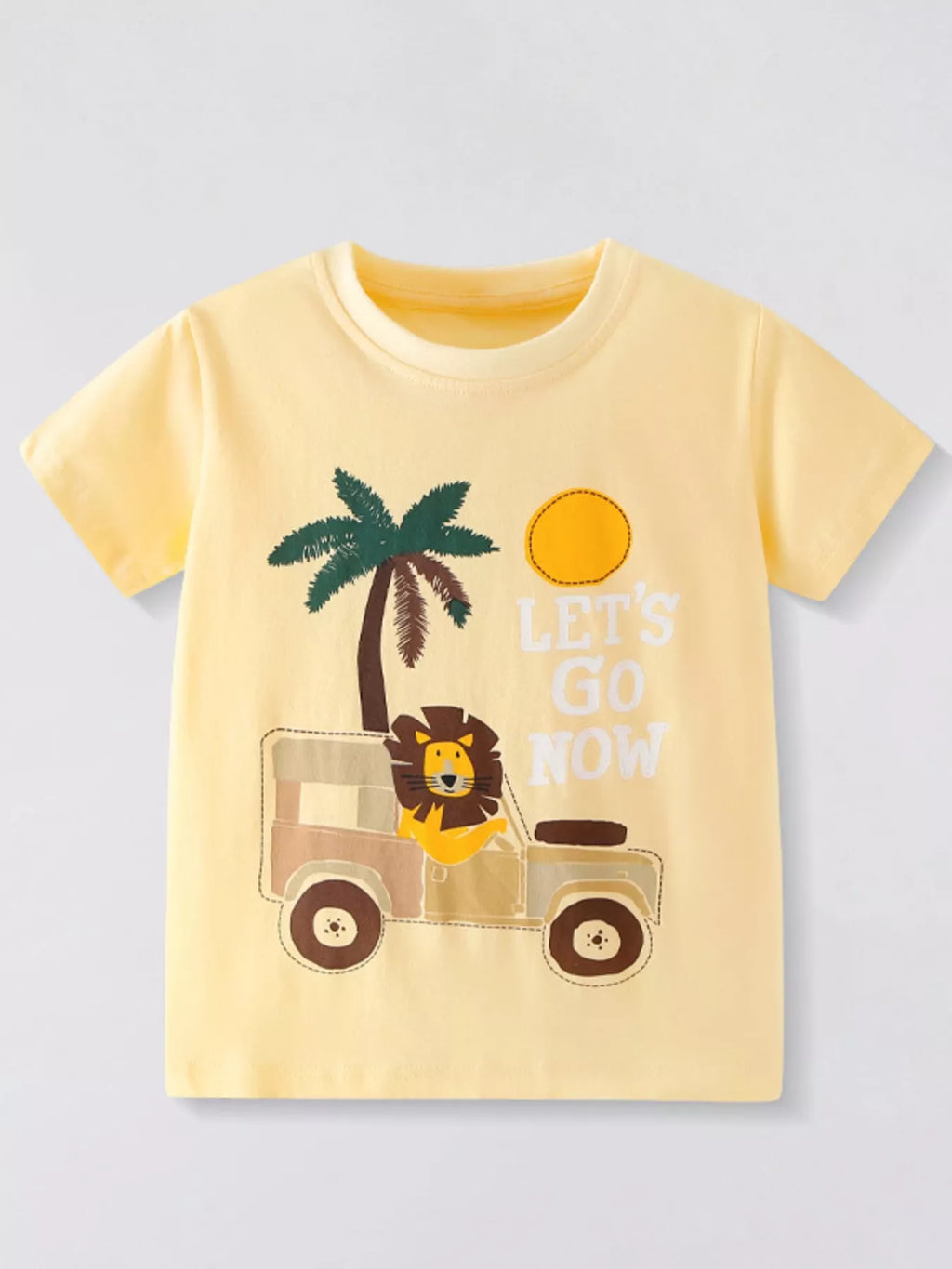 children's lion adventure graphic tee - styled view