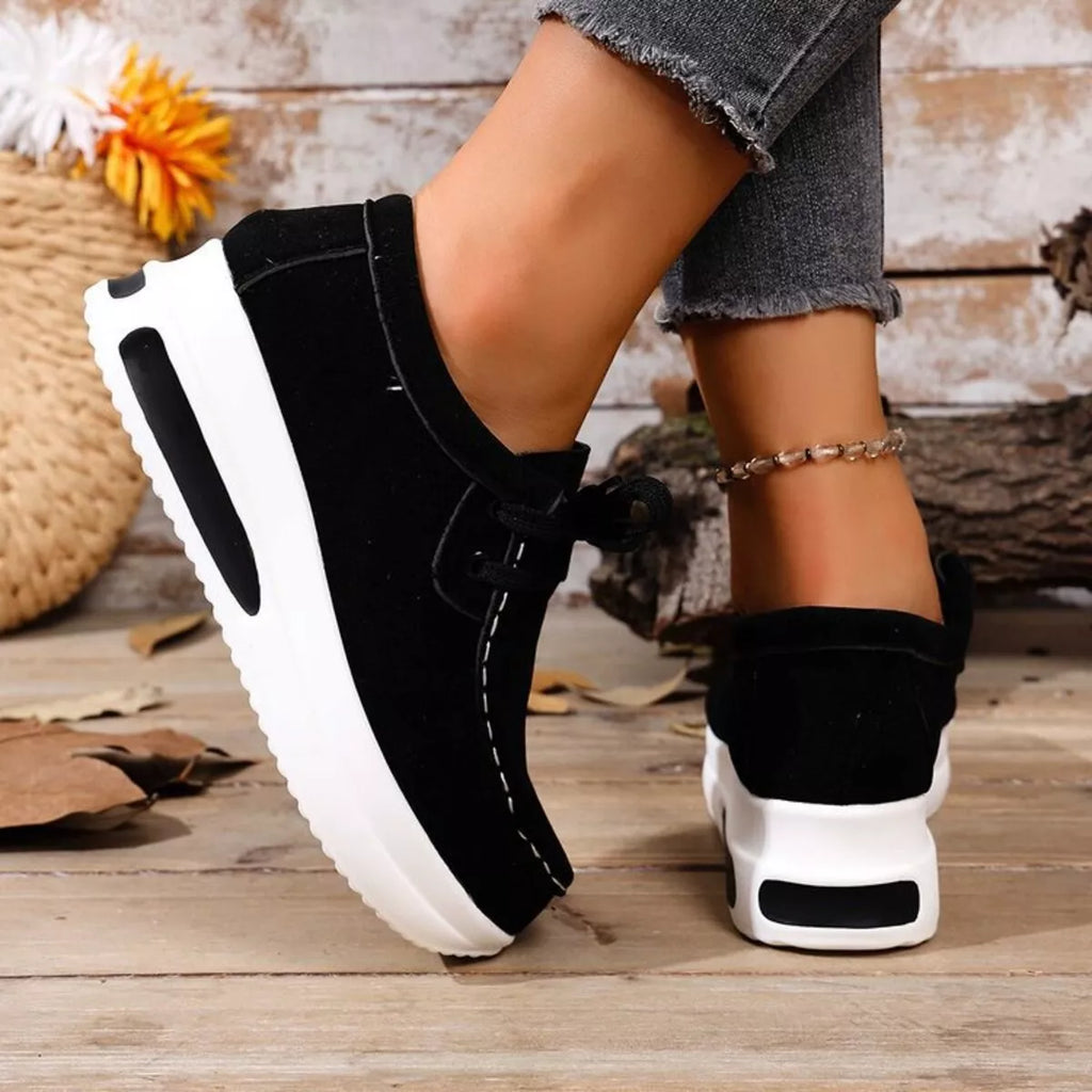 women's round toe platform sneakers - extra view