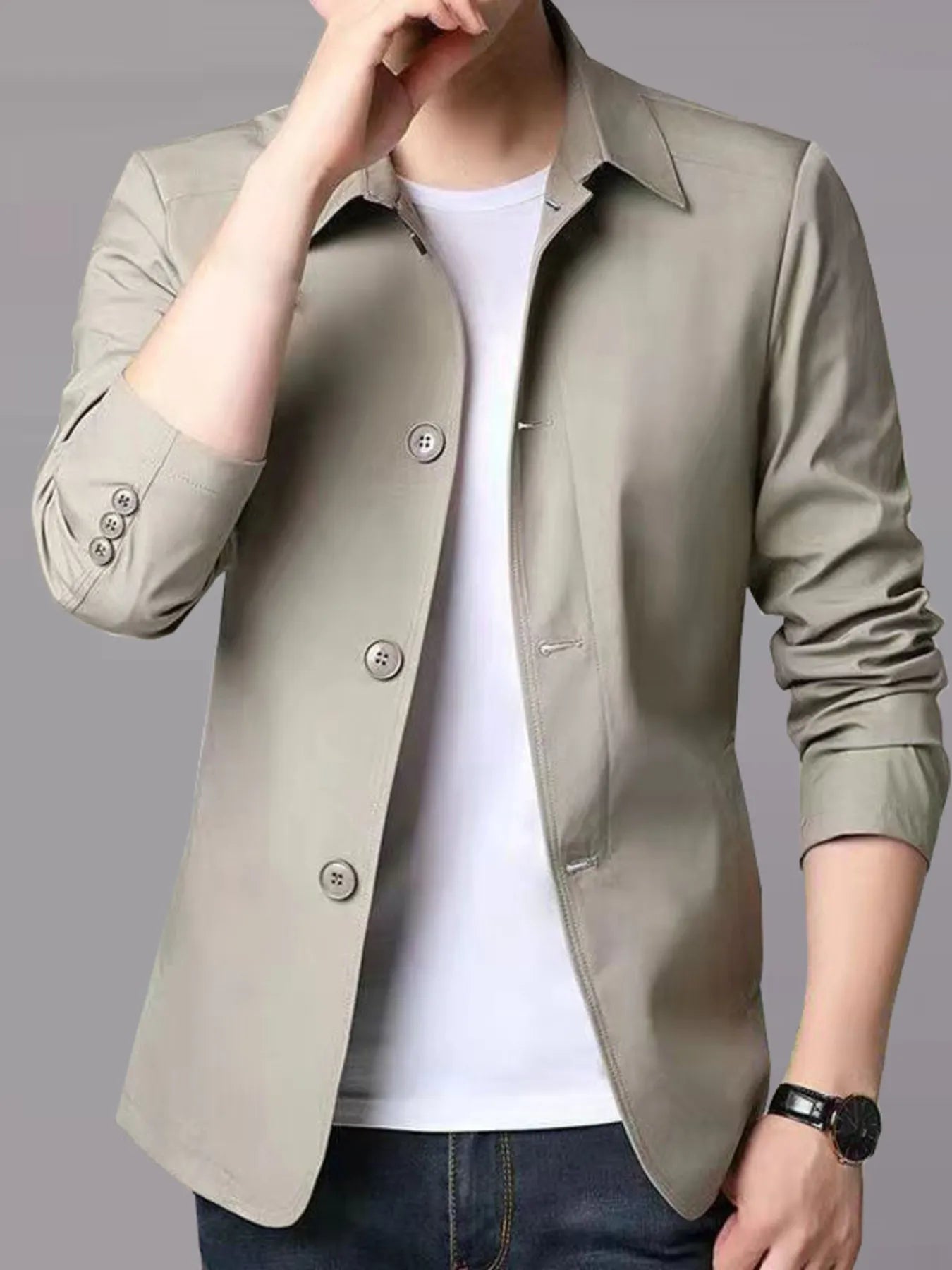 men’s longline zip-up outerwear with sherpa lining