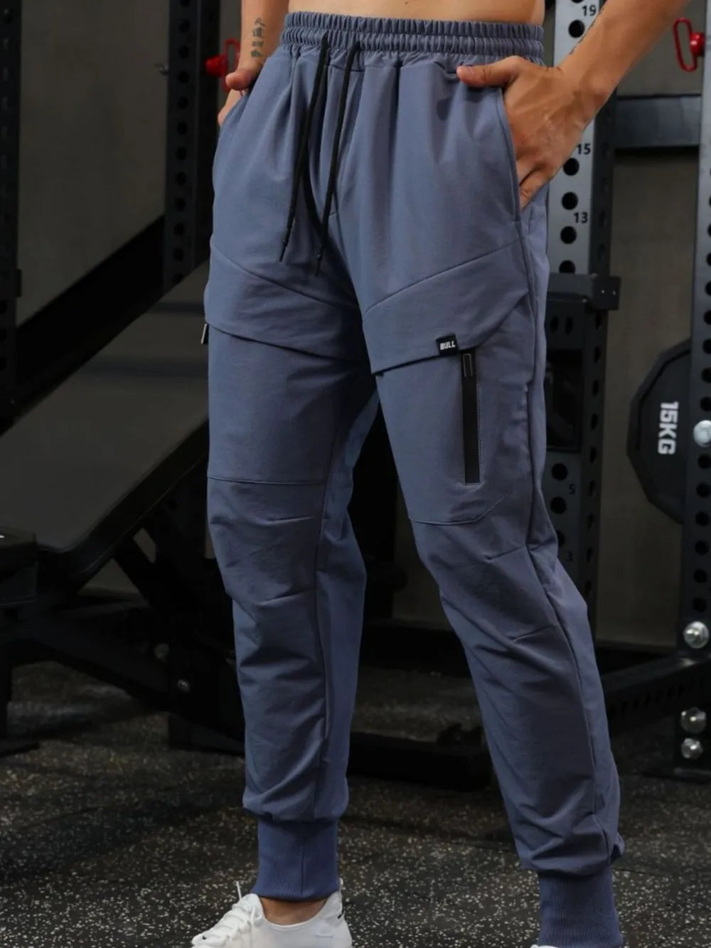 Men's Drawstring Joggers with Pockets Navy