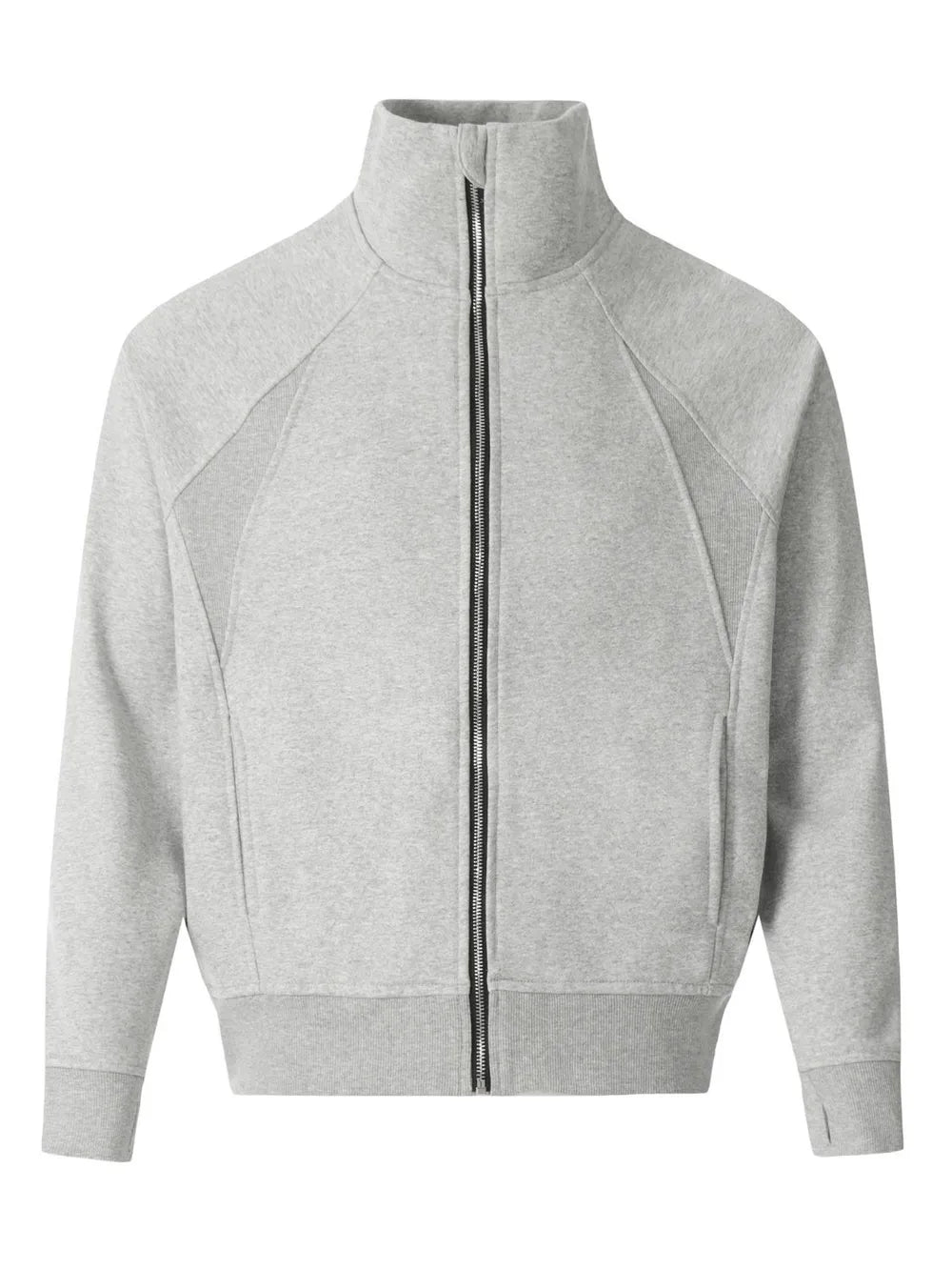 Men's Zip Up Stand Collar Jacket Gray