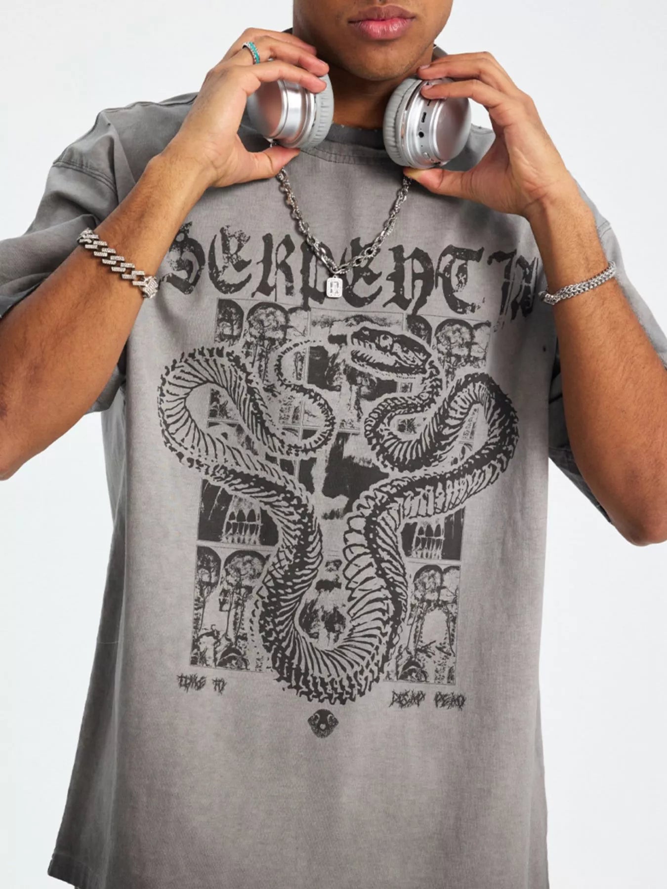 men's men's graphic round neck t-shirt - second view