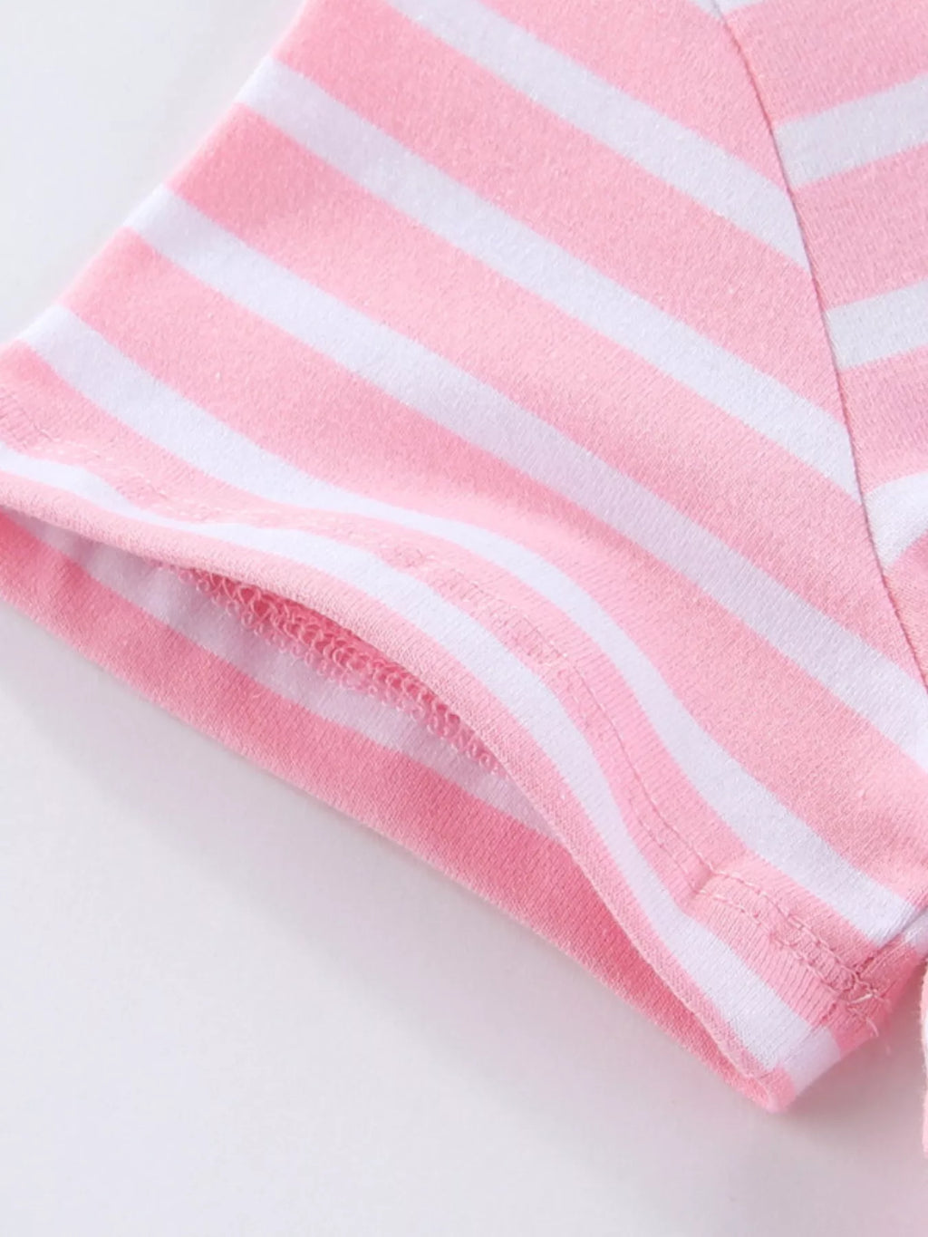 women's children's striped bunny embroidered dress - additional angle