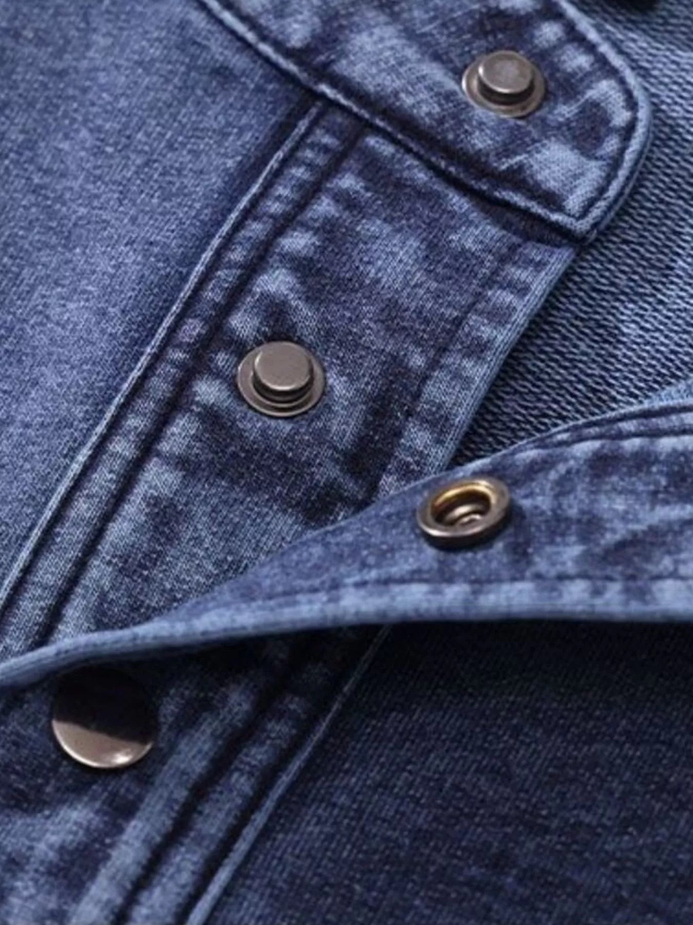 men's men's vintage wash short sleeve denim shirt - styling option
