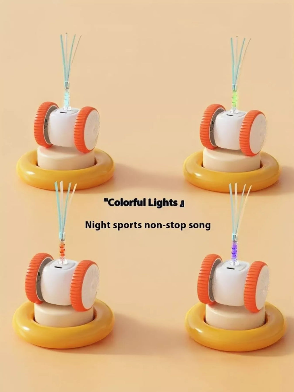 interactive self-rotating feather pet chase toy - additional image