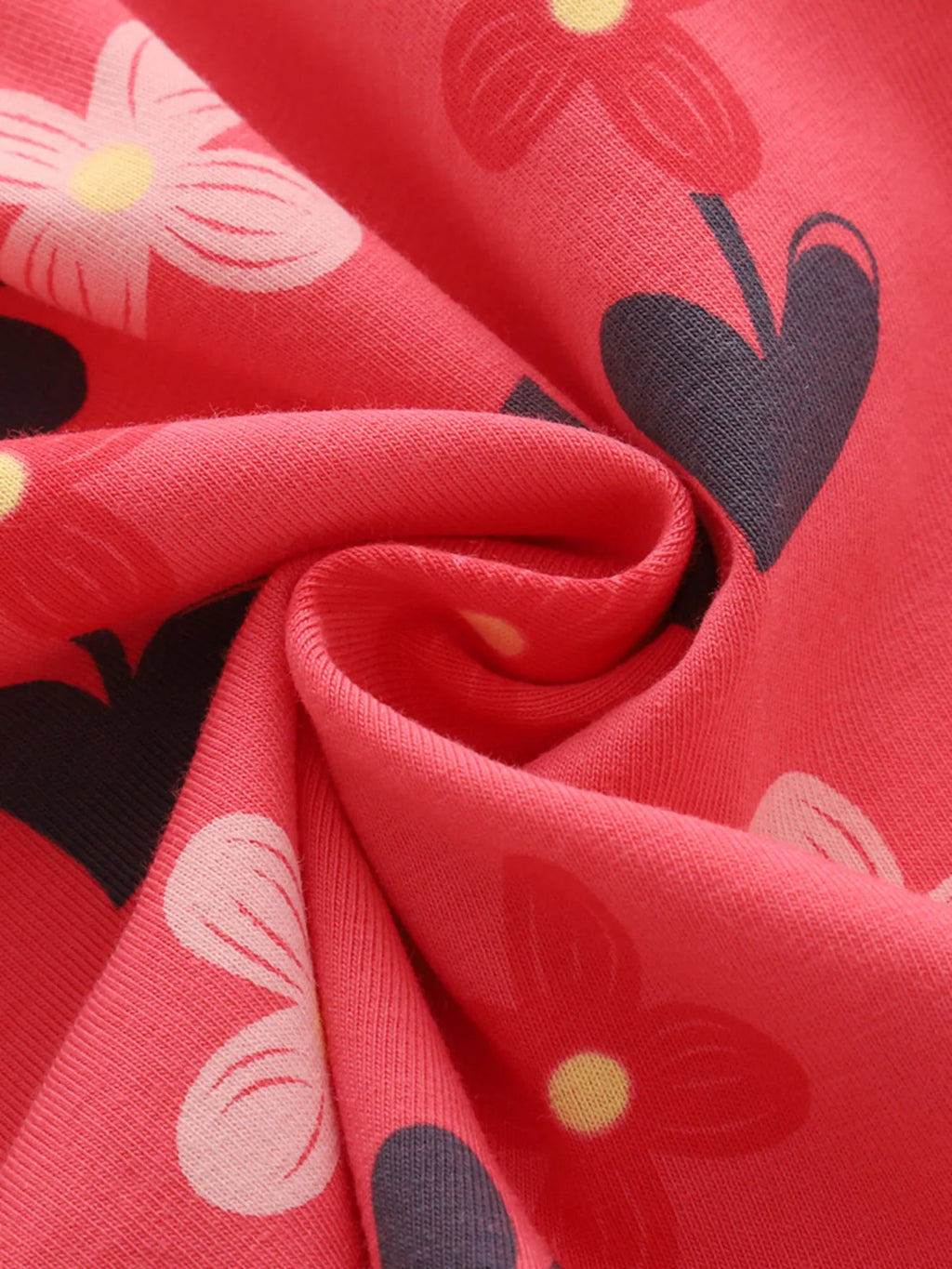women's children's floral print ruffle sleeve casual dress - product detail