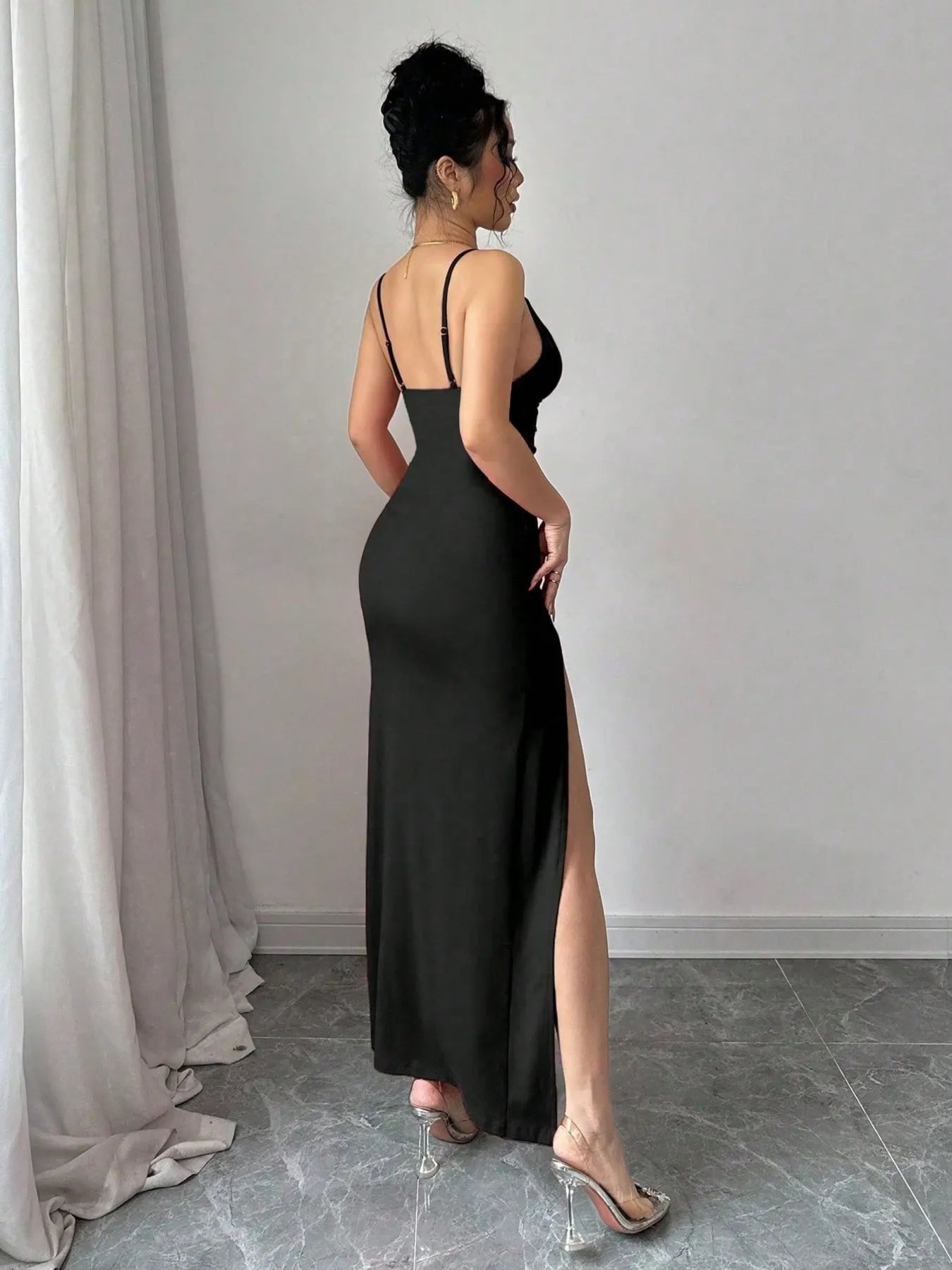 Cut-Out High Slit Maxi Dress – Donjane