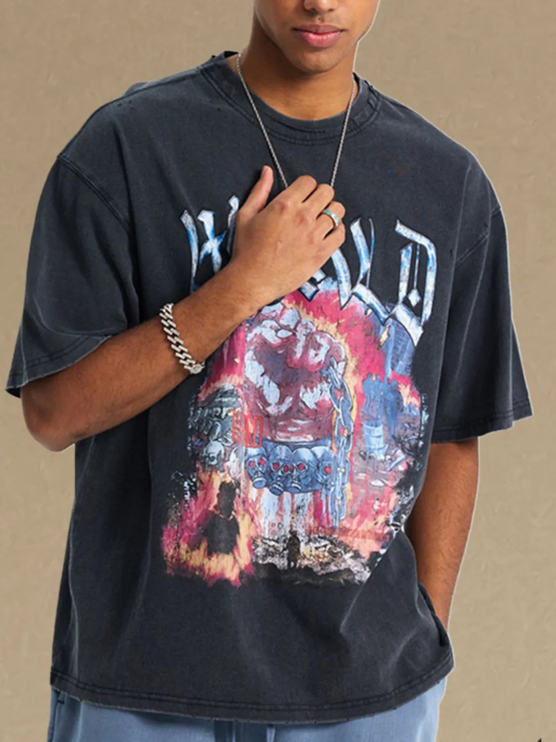 men's graphic round neck half sleeve t-shirt men’s athletic top