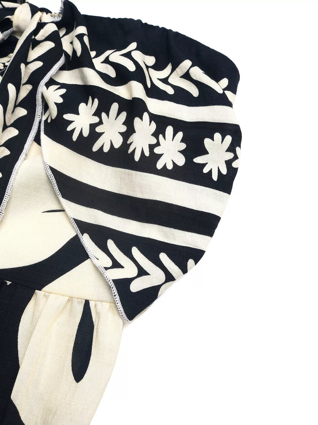 women's floral print strapless tie front wide leg jumpsuit - styling option