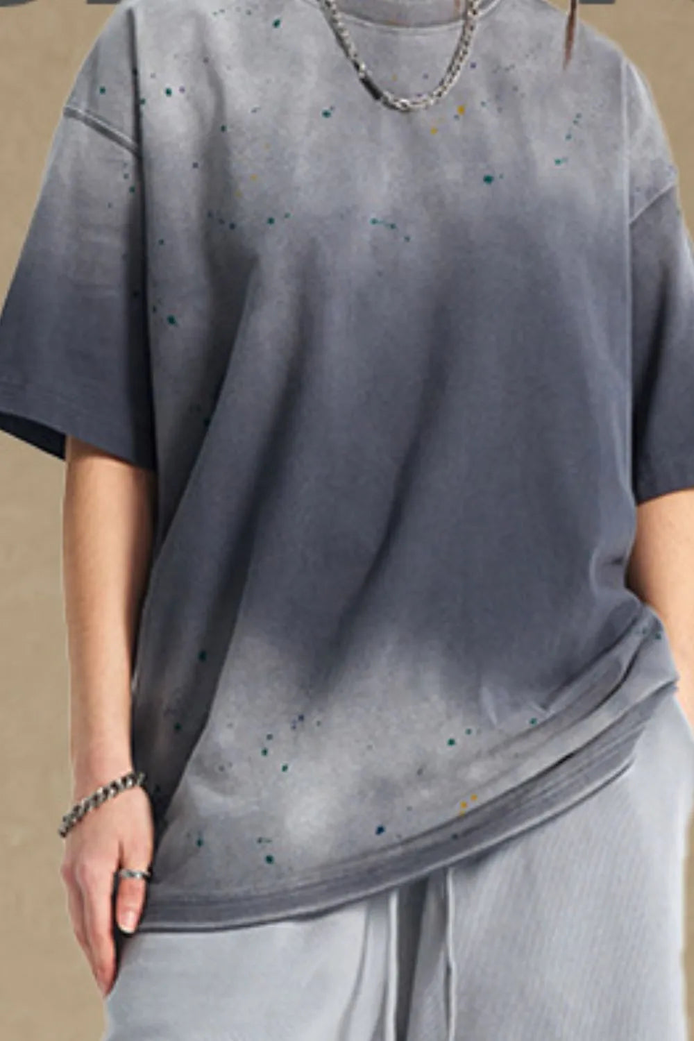 Men's Round Neck Half Sleeve T-Shirt Dark Gray