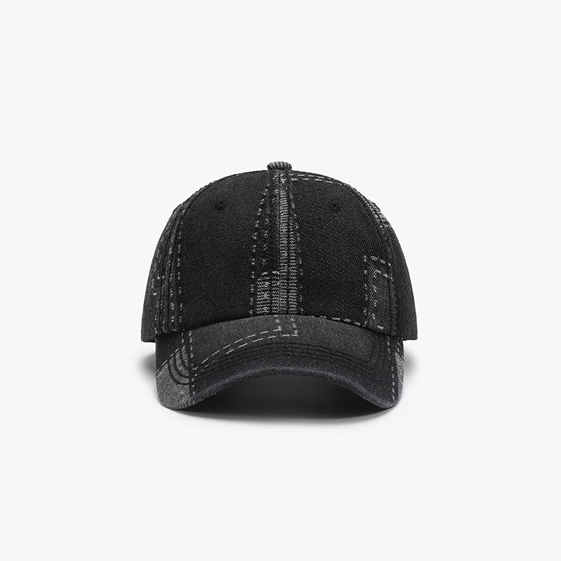 Adjustable Cotton Baseball Cap Black One Size