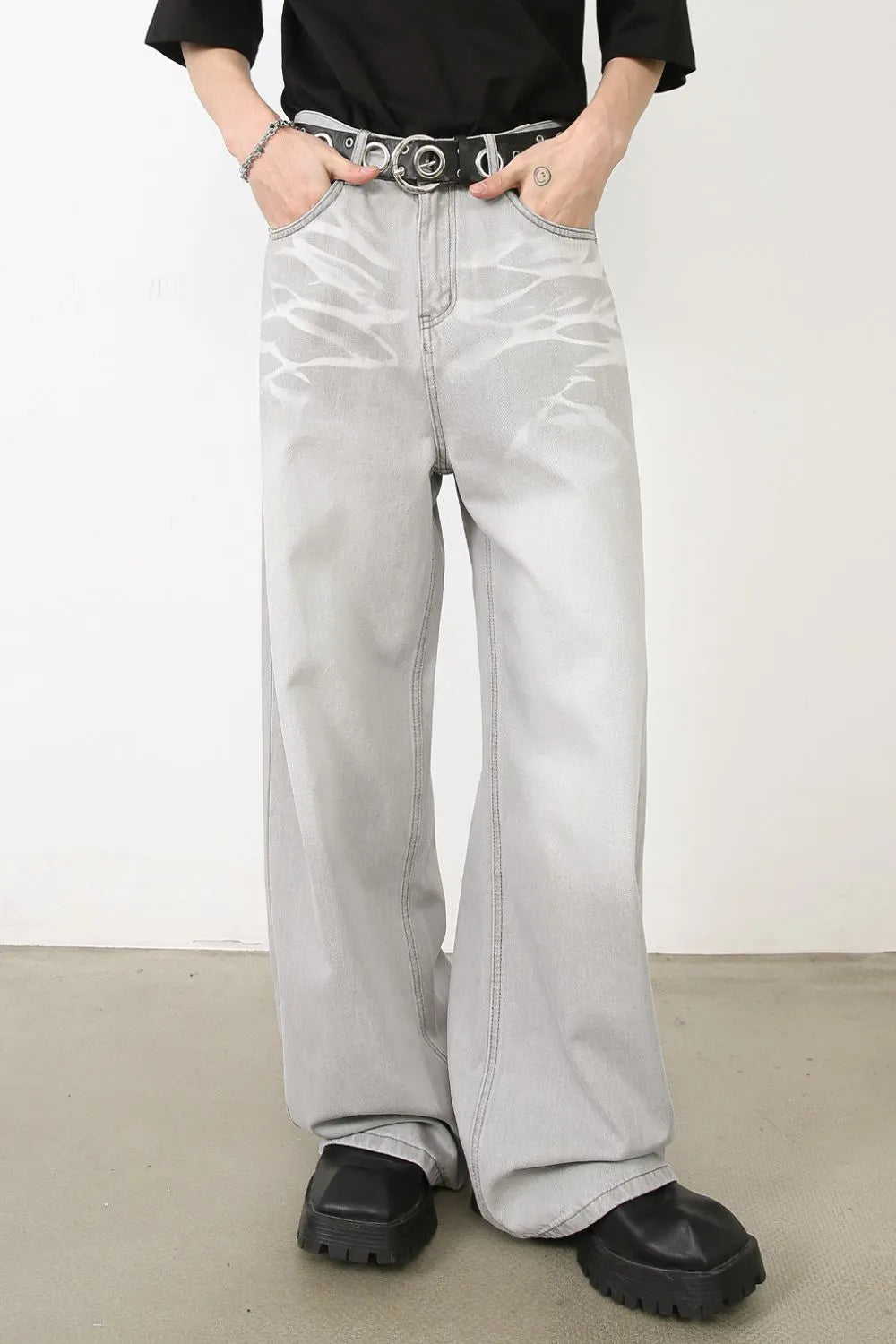 Men's Loose Fit Jeans Gray