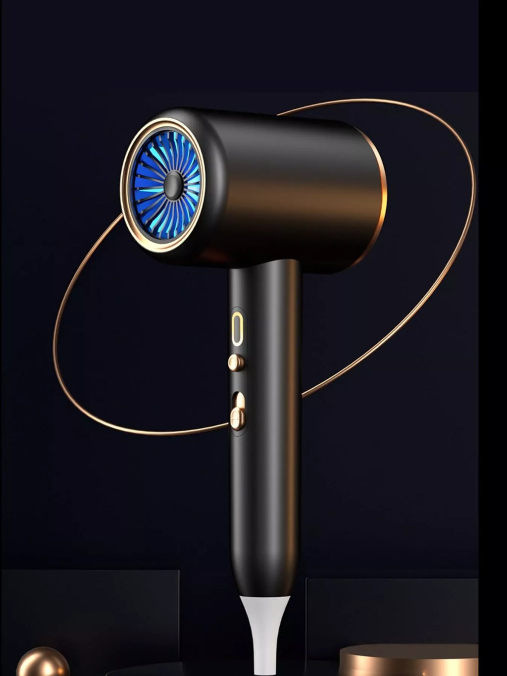 overheat protection household hair dryer - front view