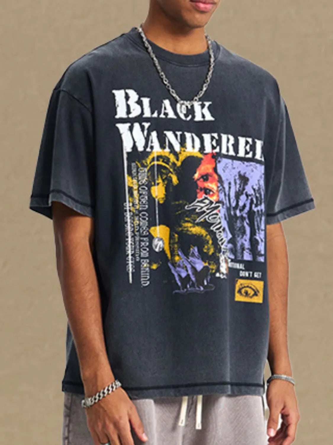 Men's Graphic Round Neck Half Sleeve T-Shirt