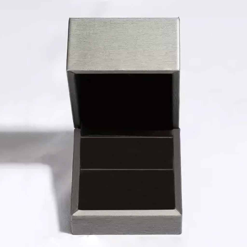 Donjane silver ring in celestial-themed gift packaging