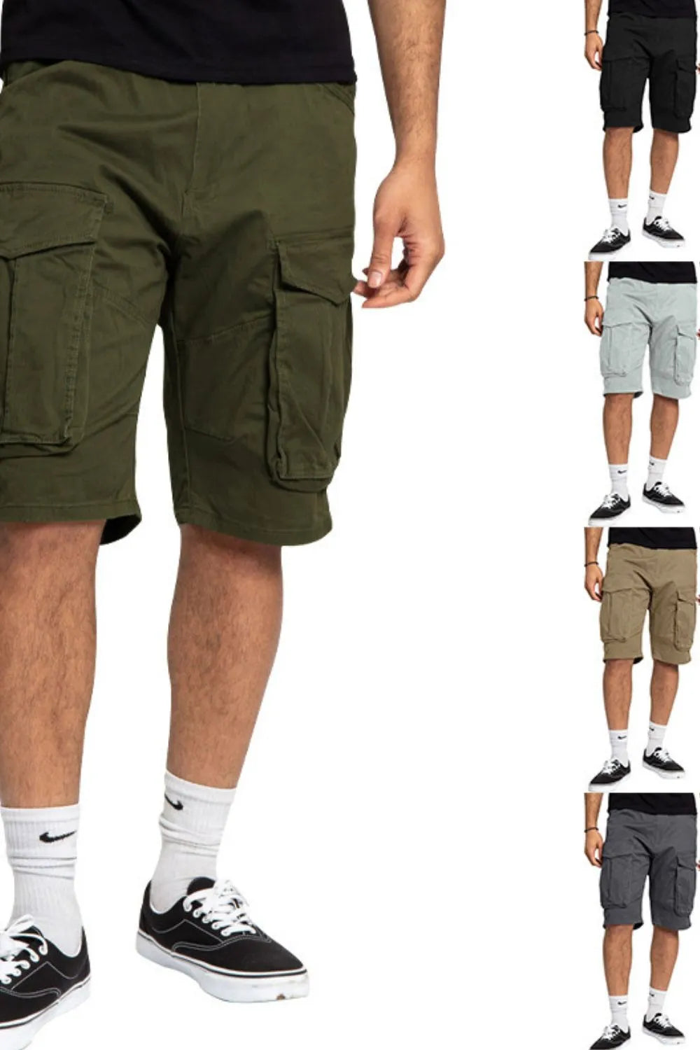men’s shorts — men's full size cargo bermuda shorts plus size