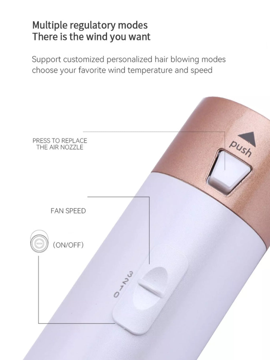 portable household hair dryer - additional angle
