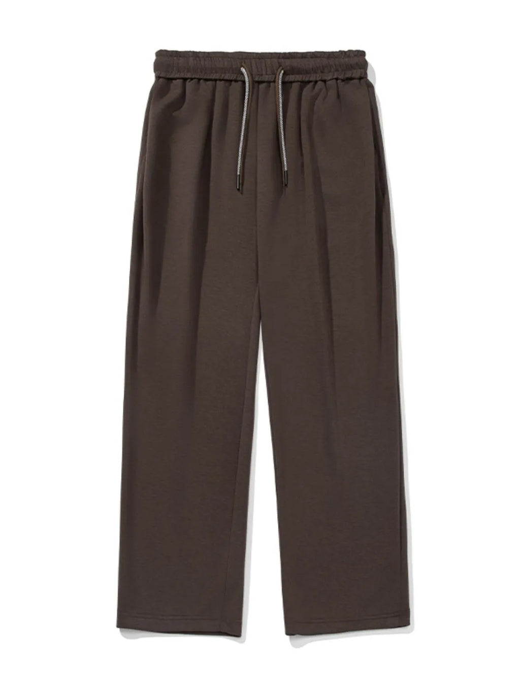 Men's Plus Size Drawstring Wide Leg Pants Coffee Brown