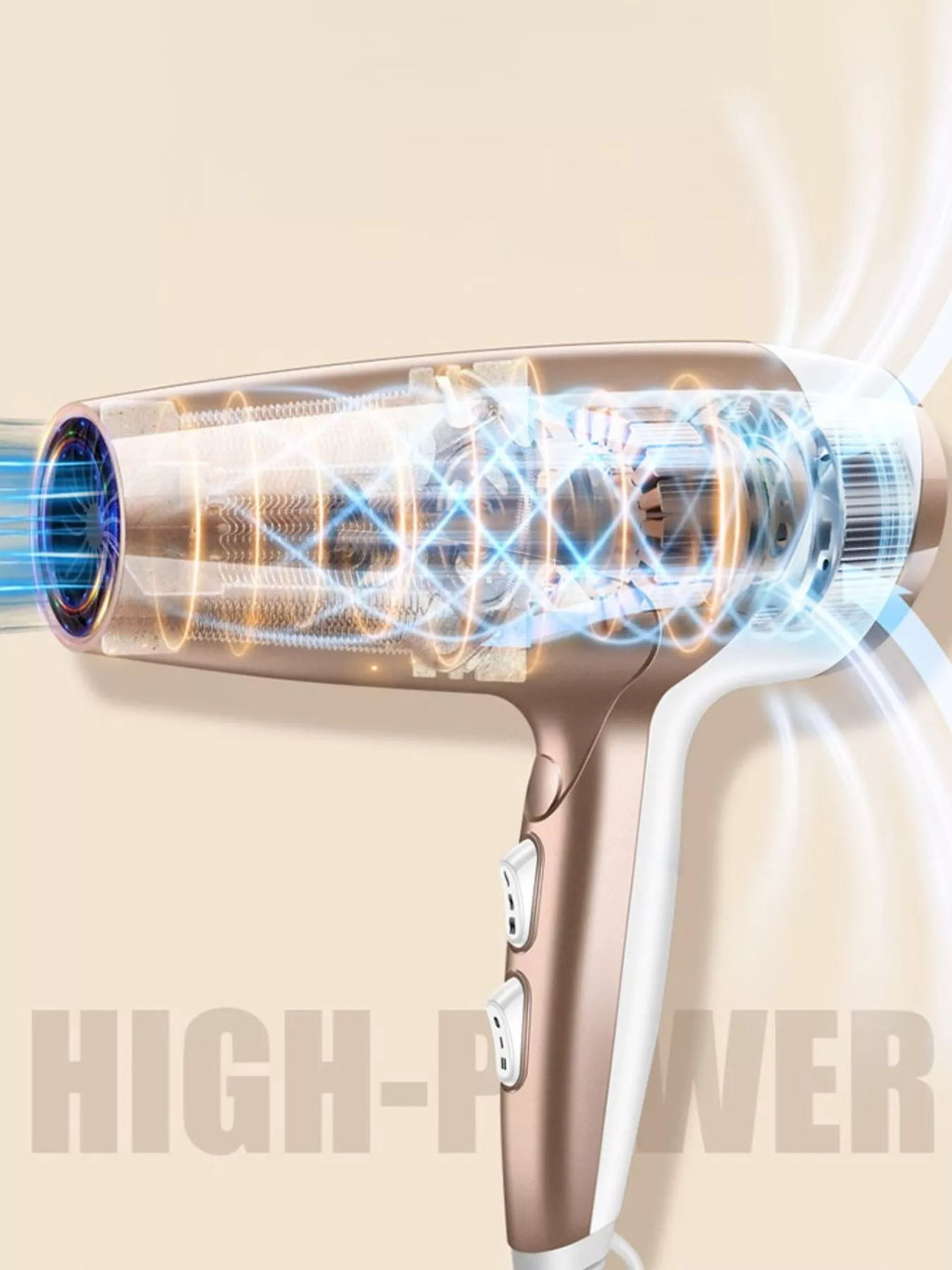 high power household hair dryer - styling option
