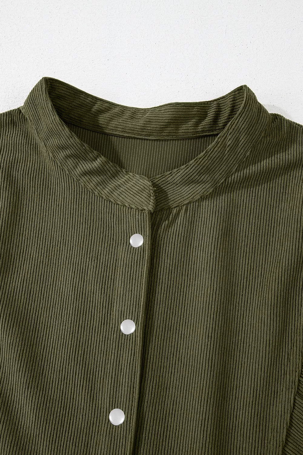 women's corduroy button-down babydoll dress - extra view