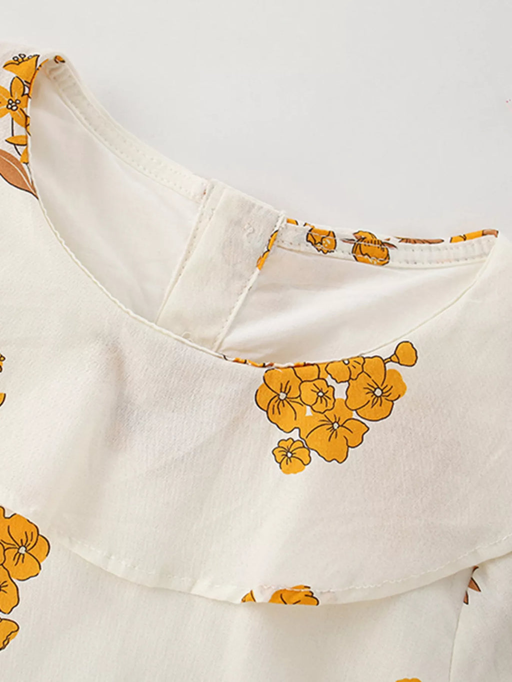 women's children's floral print ruffle collar dress - second view