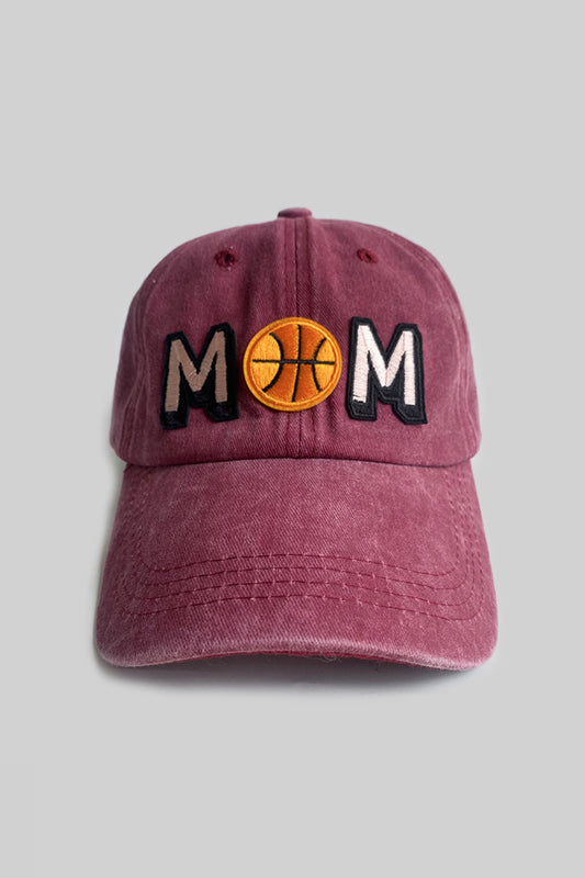 MOM Baseball Cap Burgundy One Size