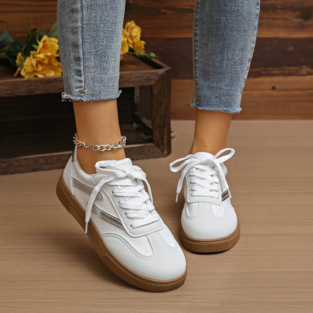 women's lace up platform sneakers - additional image