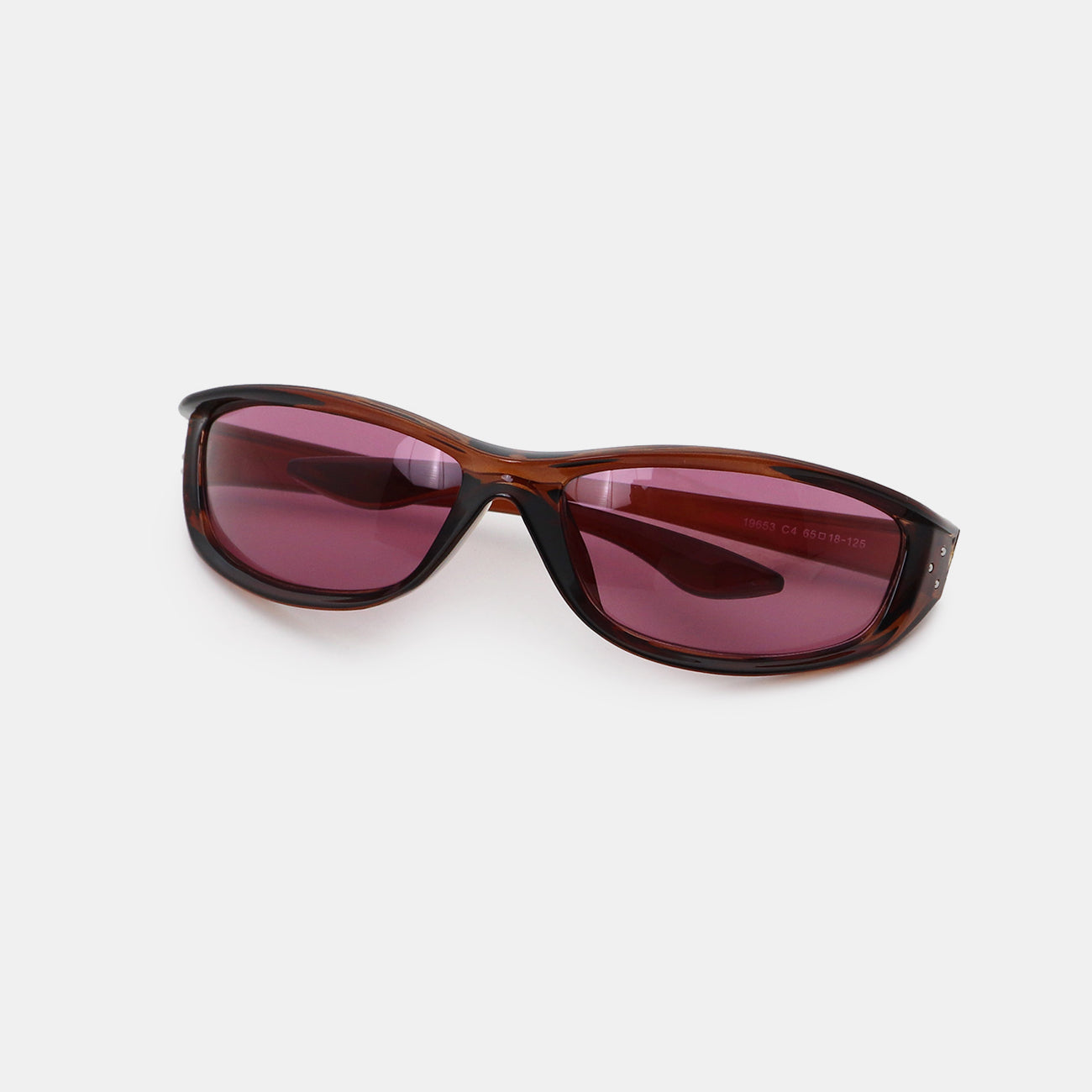 Polycarbonate Frame Rectangle Sunglasses Brown One Size