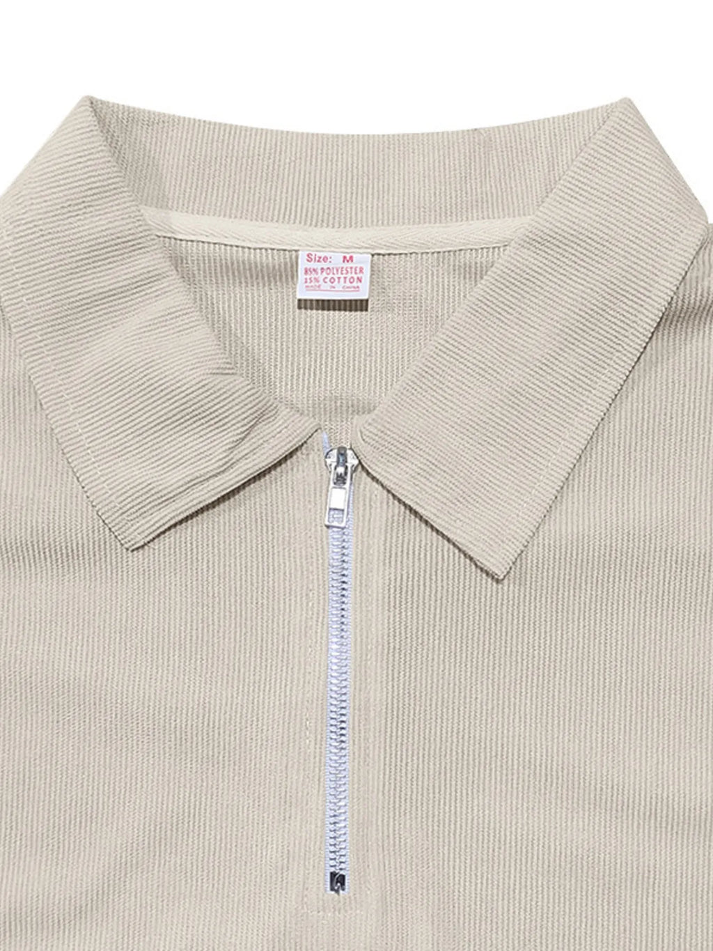 men's men's full size quarter zip short sleeve polo and pants set plus size - additional image