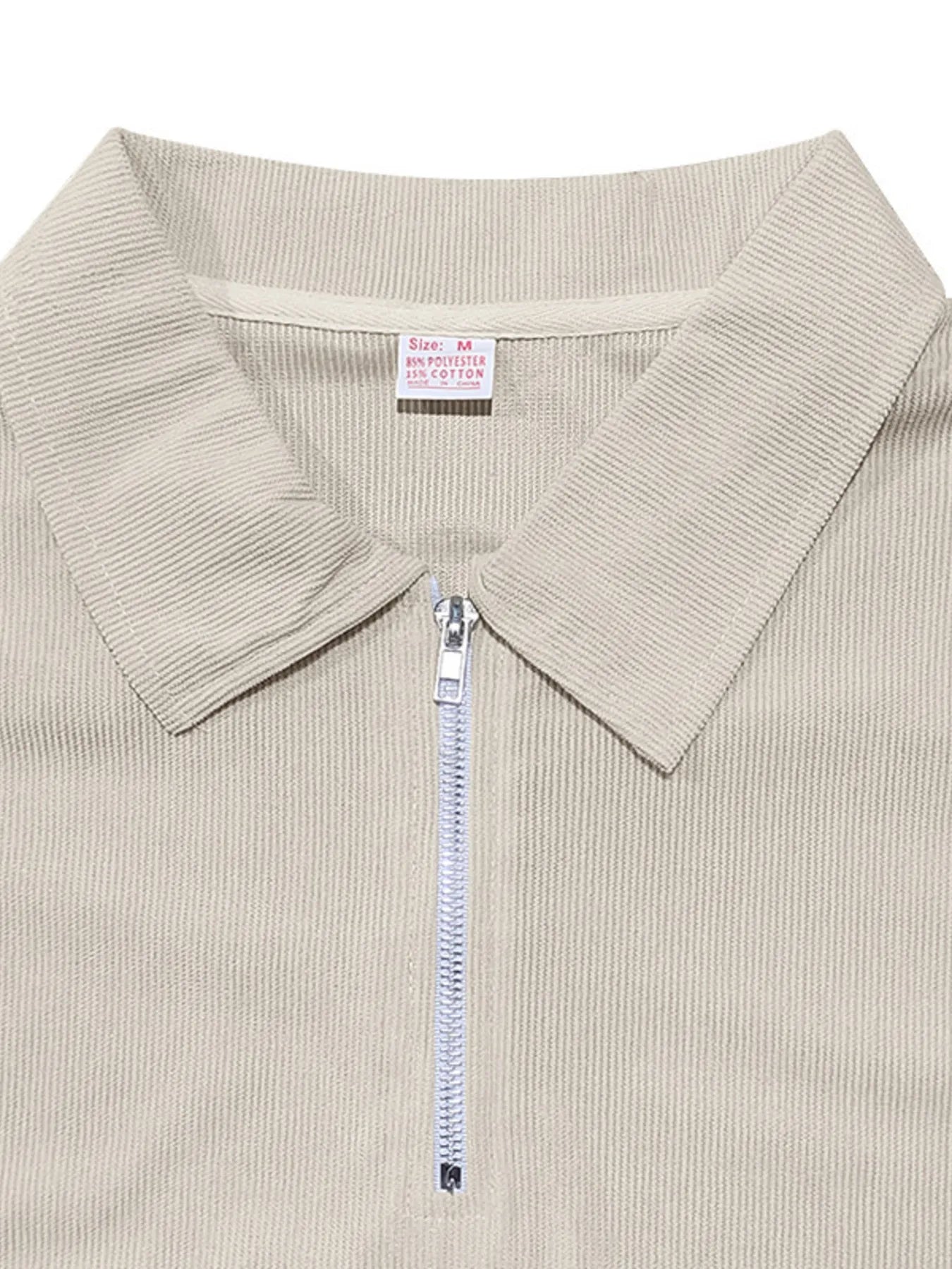men's men's full size quarter zip short sleeve polo and pants set plus size - additional image