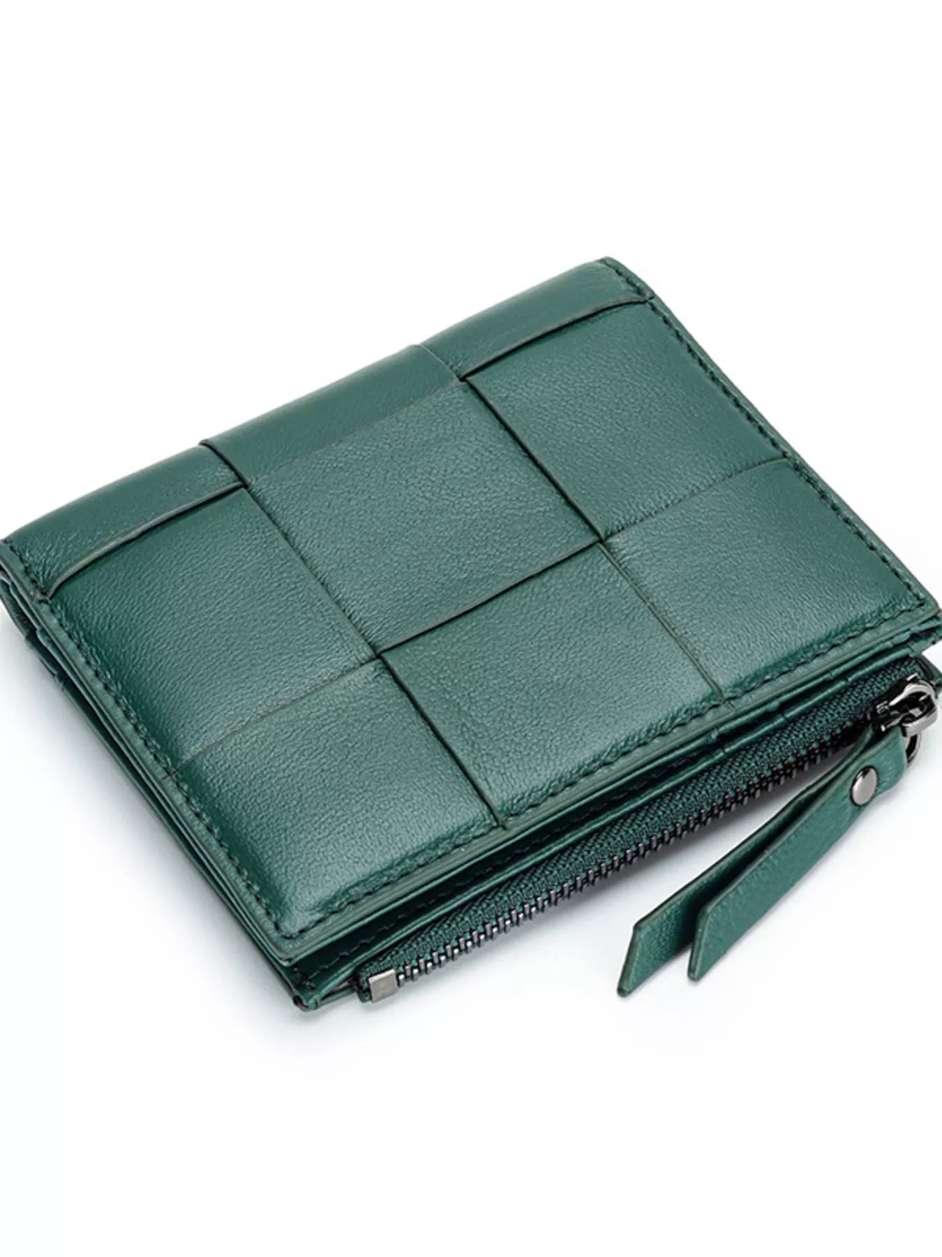 women's woven leather card case - styling option