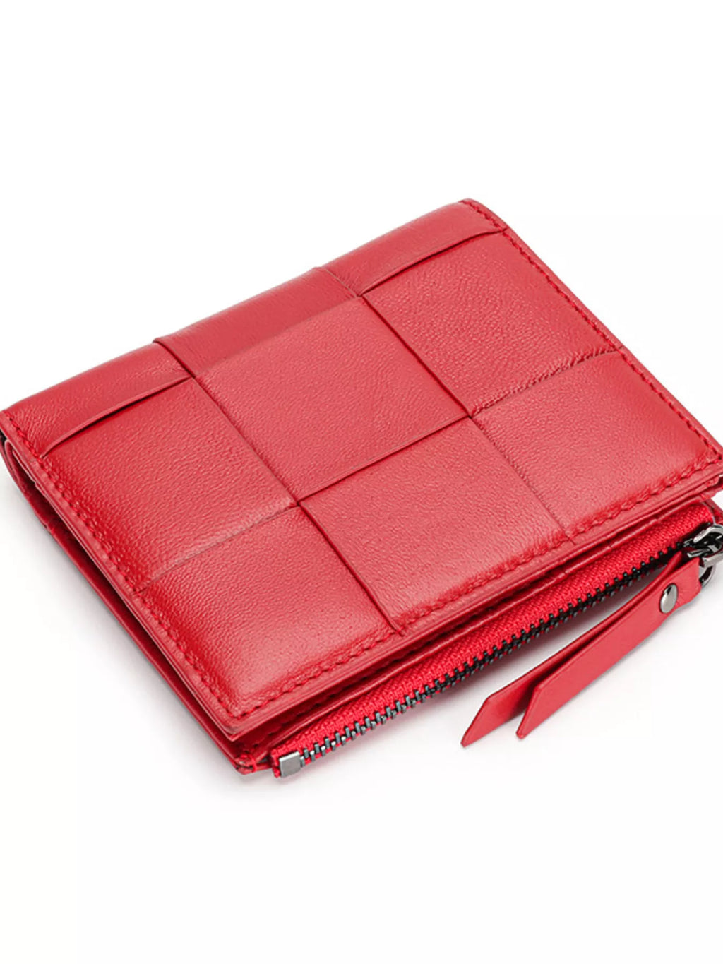 women's woven leather card case - additional image