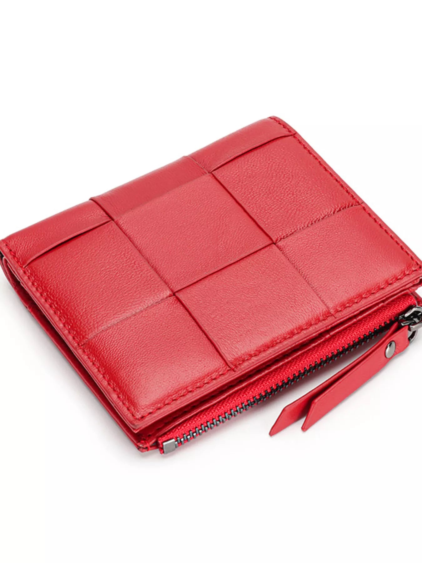 women's woven leather card case - additional image