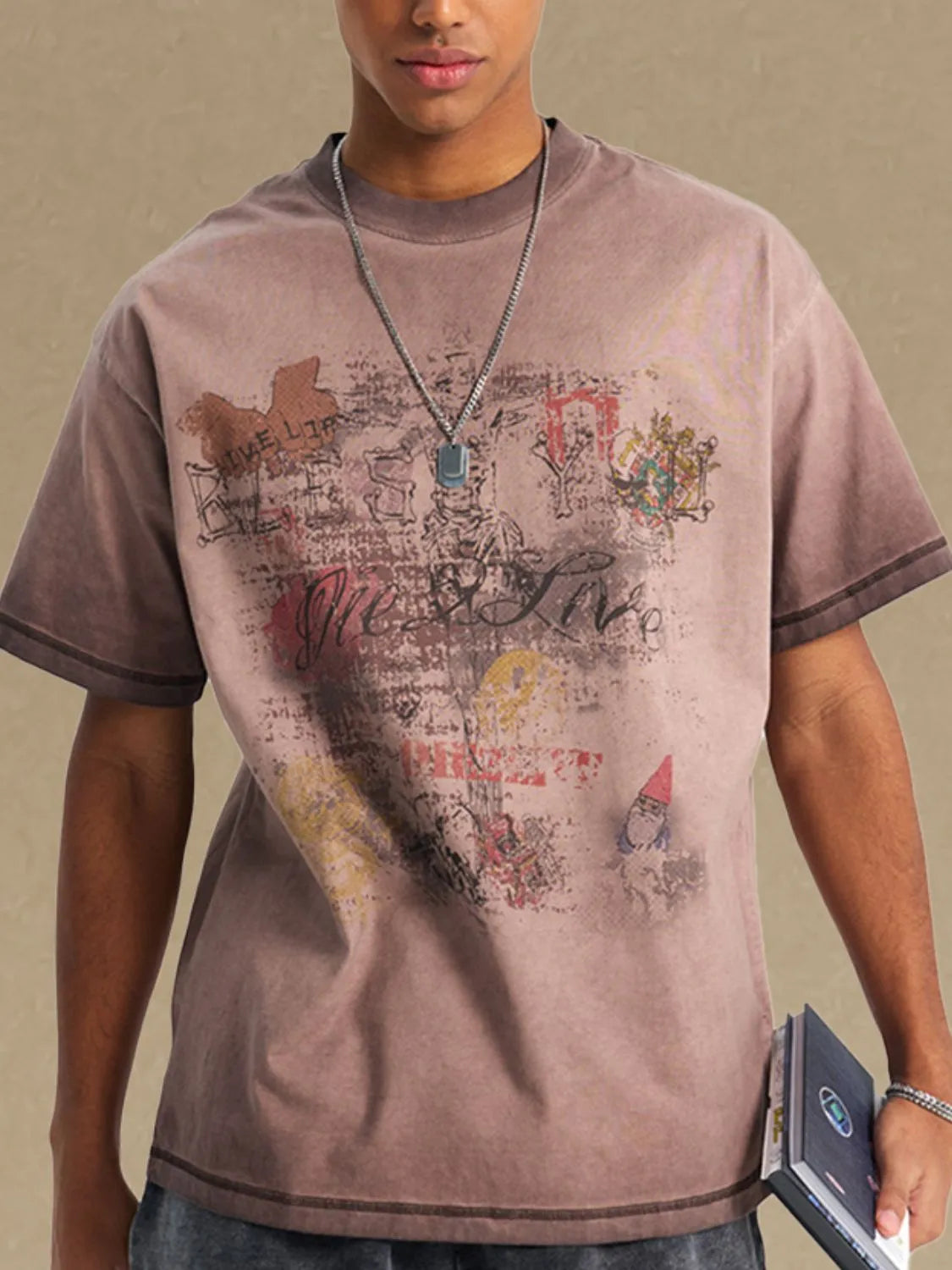 Men's Graphic Round Neck Half Sleeve T-Shirt