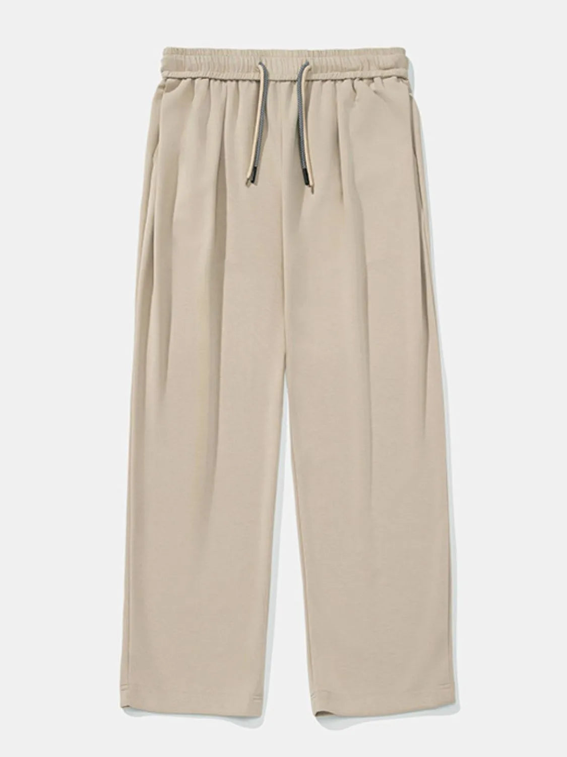 Men's Plus Size Drawstring Wide Leg Pants Khaki