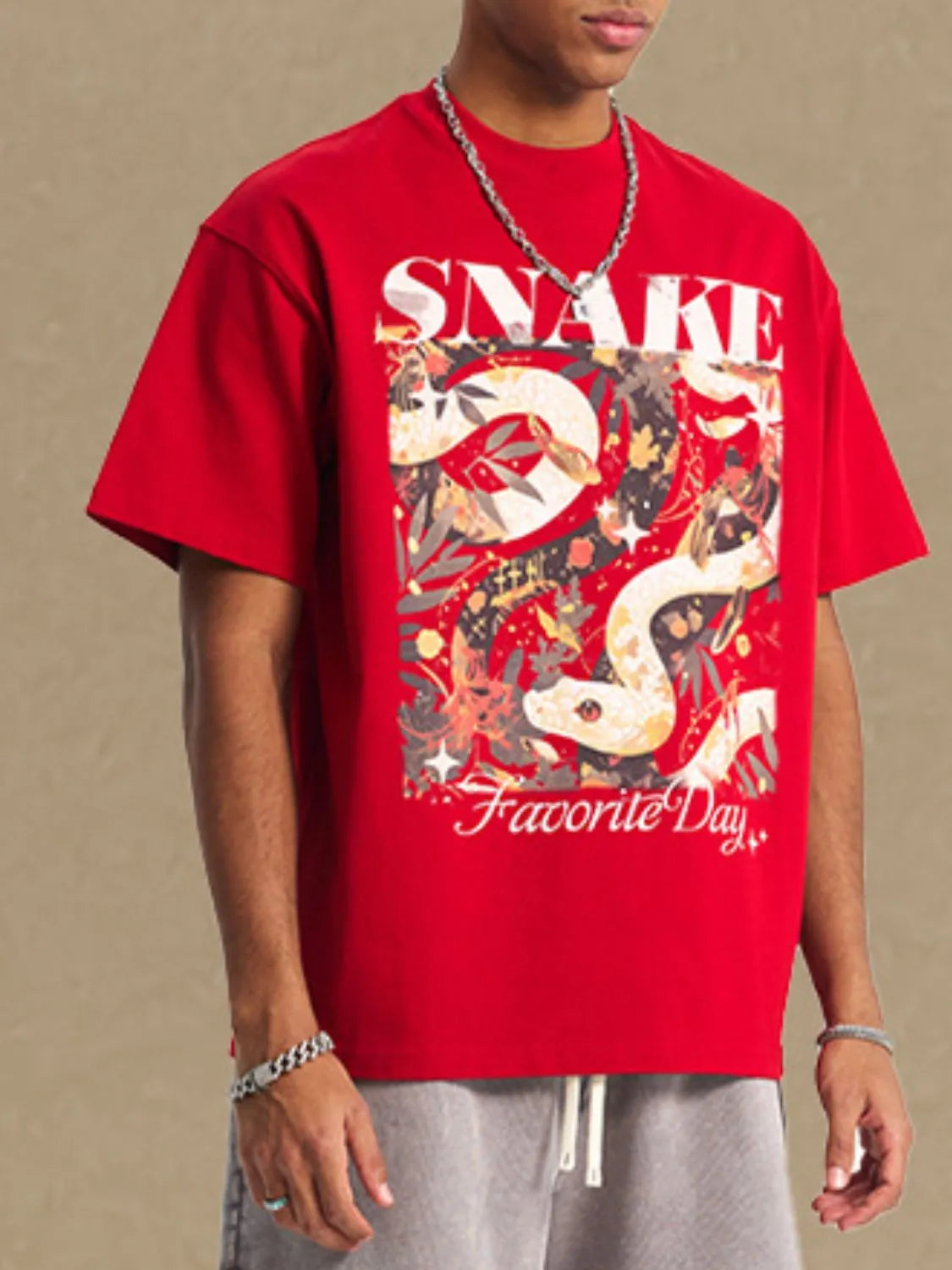 Men's Graphic Round Neck Half Sleeve T-Shirt