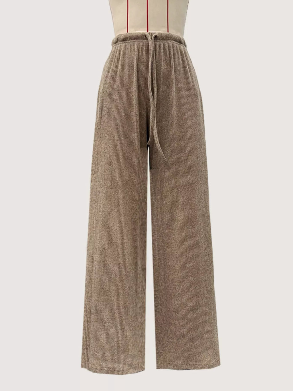 women's drawstring wide leg pants - additional image