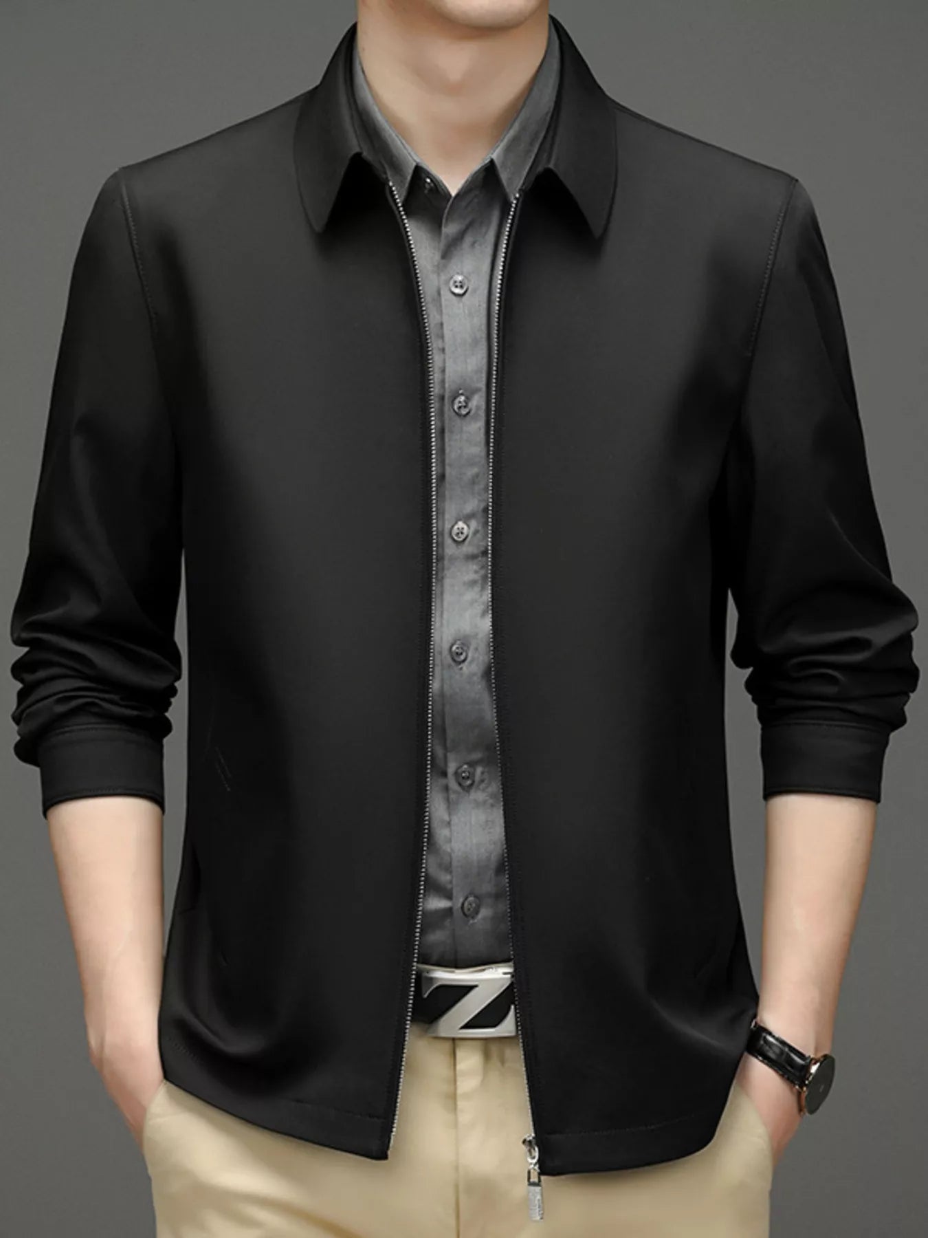 men’s military-inspired winter parka with shoulder detail