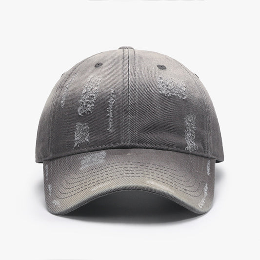 Adjustable Cotton Baseball Hat Gray One Size