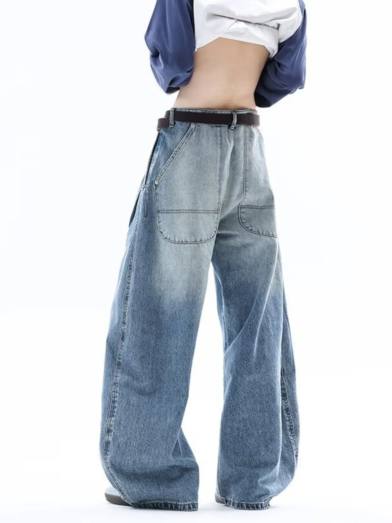 men's men's full size wide leg jeans plus size - styling option