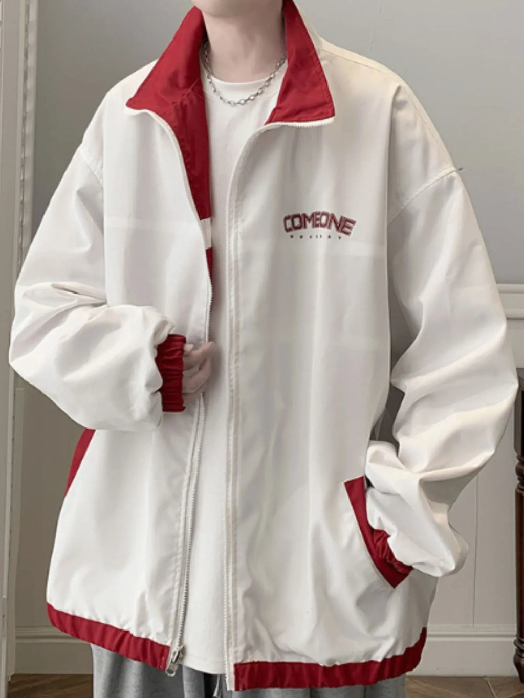 men’s longline warm jacket with shoulder detail