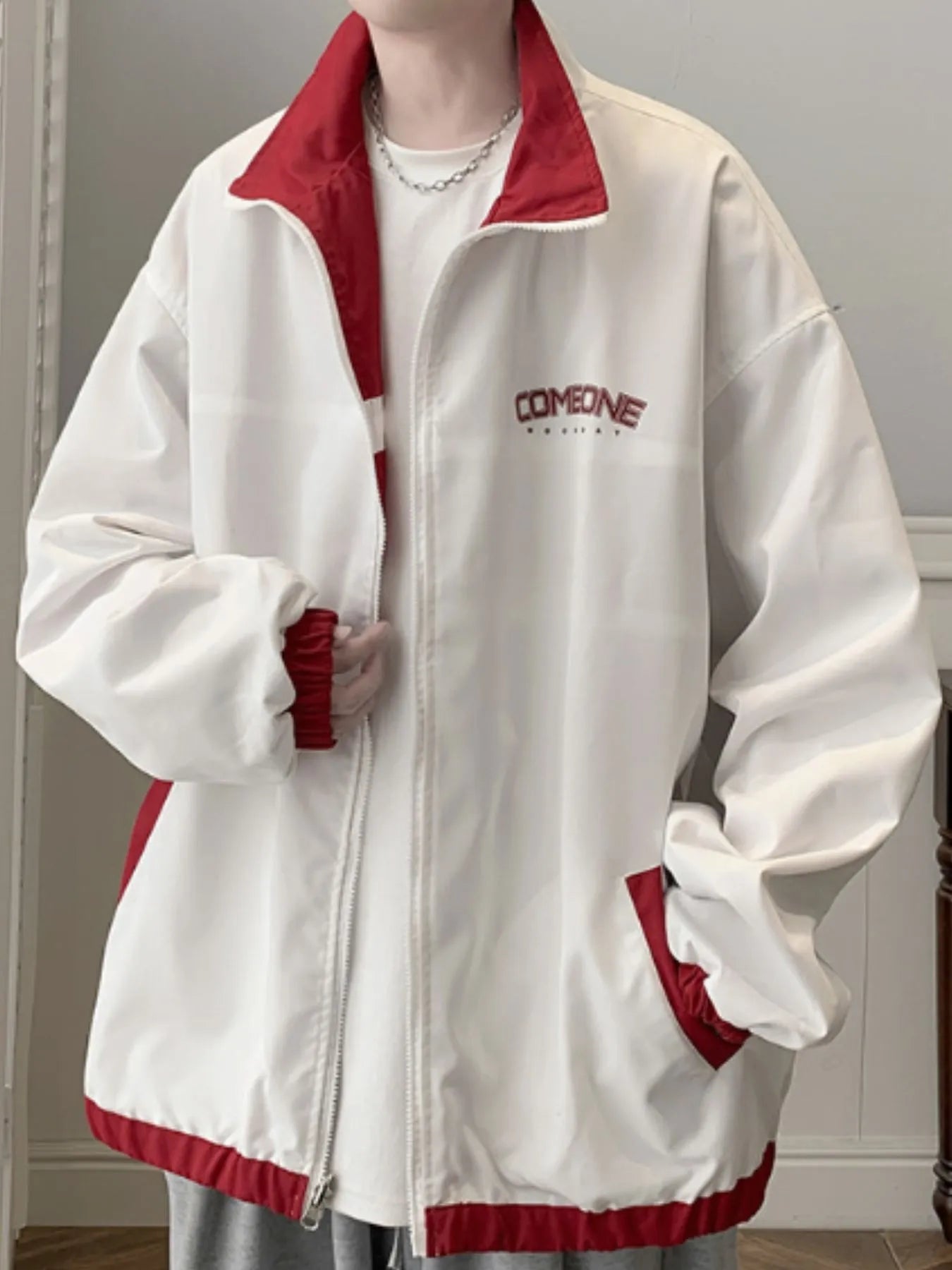 men’s longline warm jacket with shoulder detail