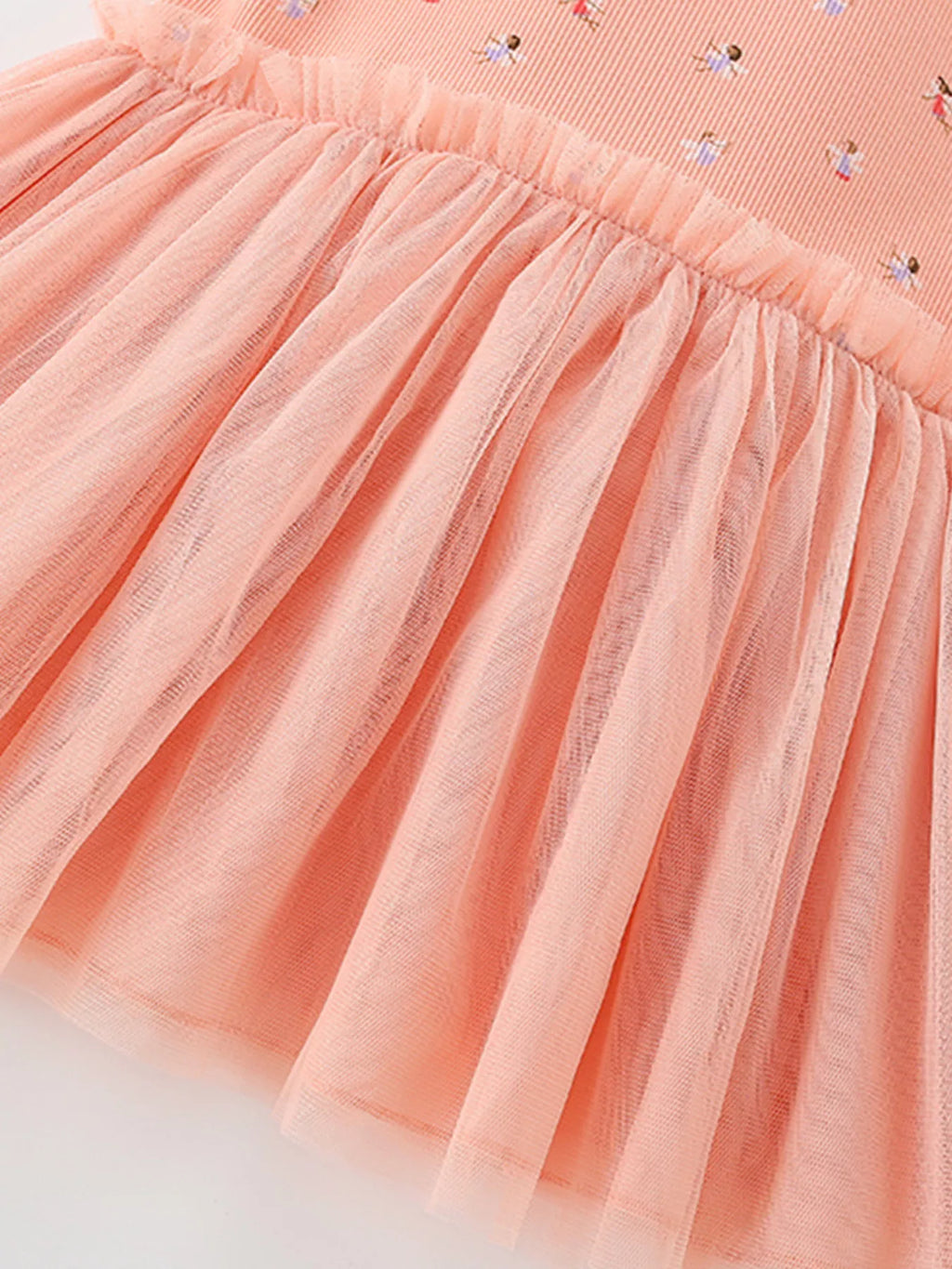 women's children's printed tulle layered dress - additional angle