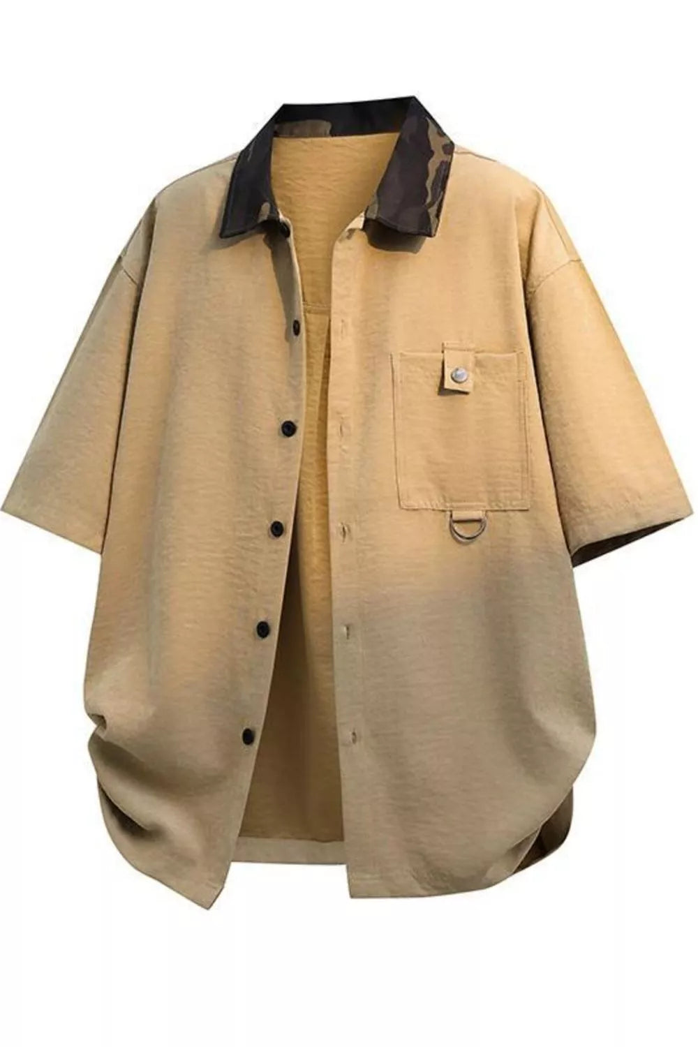 men's men's casual short sleeve button-down shirt - alternate angle
