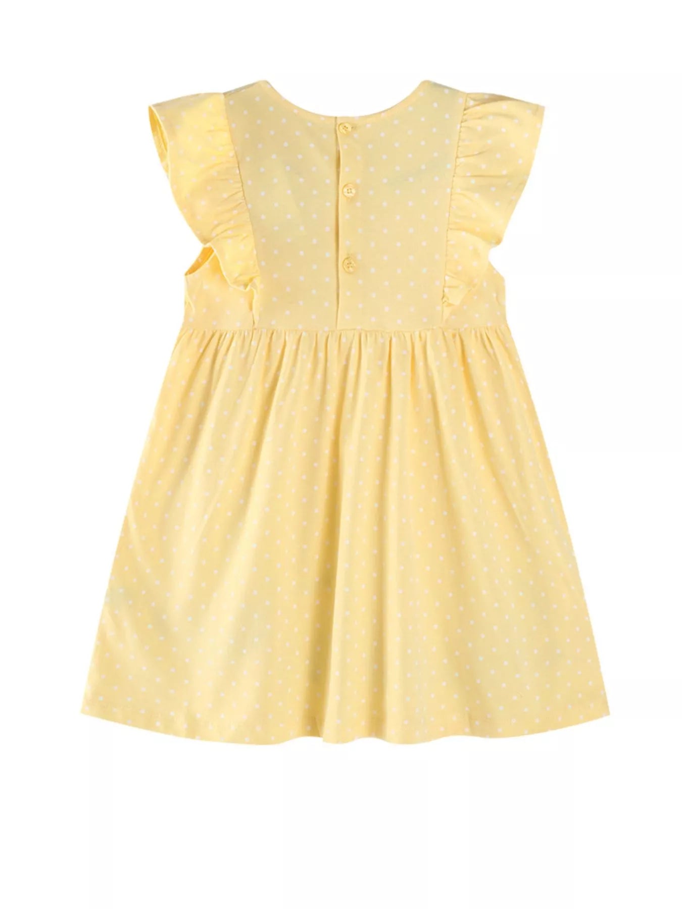 women's children's floral bunny embroidered polka dot dress - additional angle