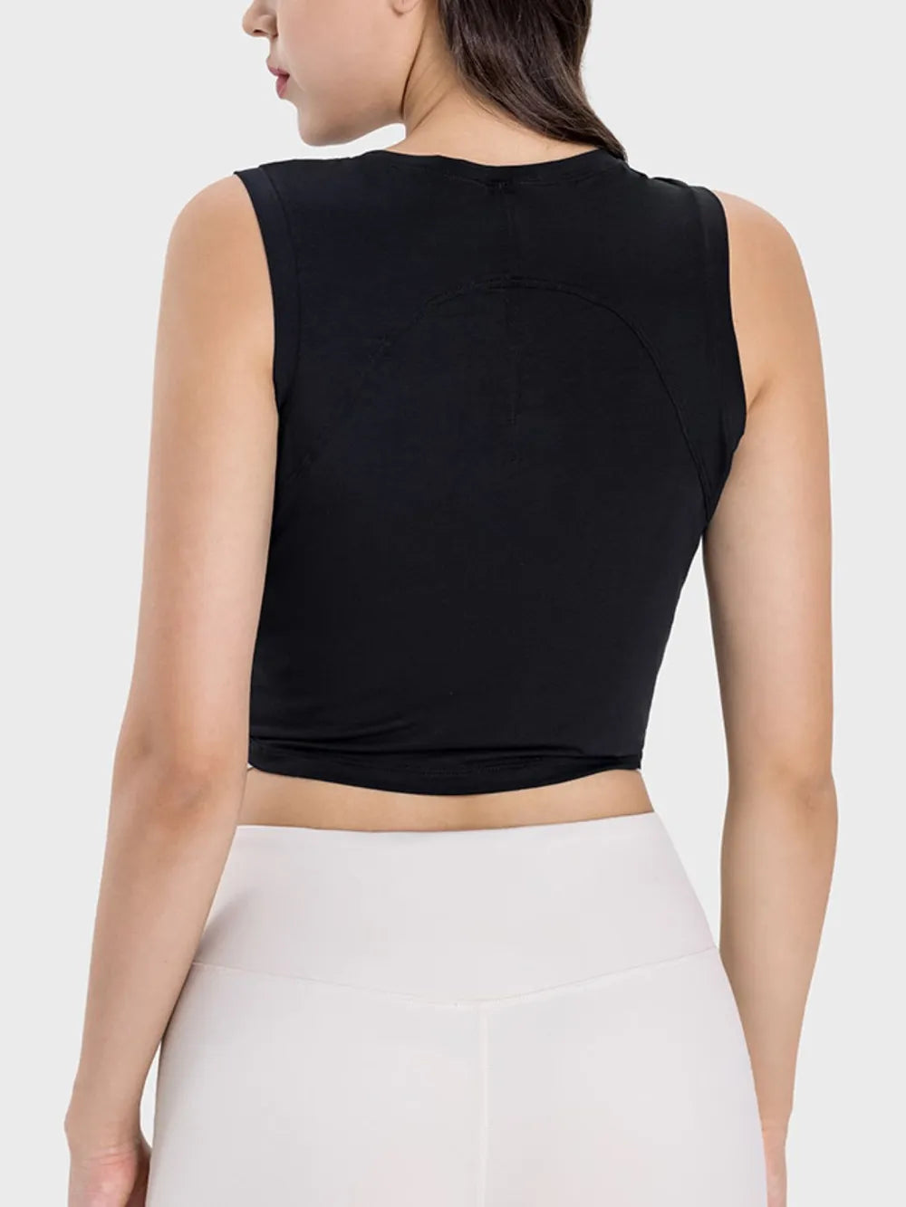 women's millennia drawstring ruched wide strap active tank - additional image