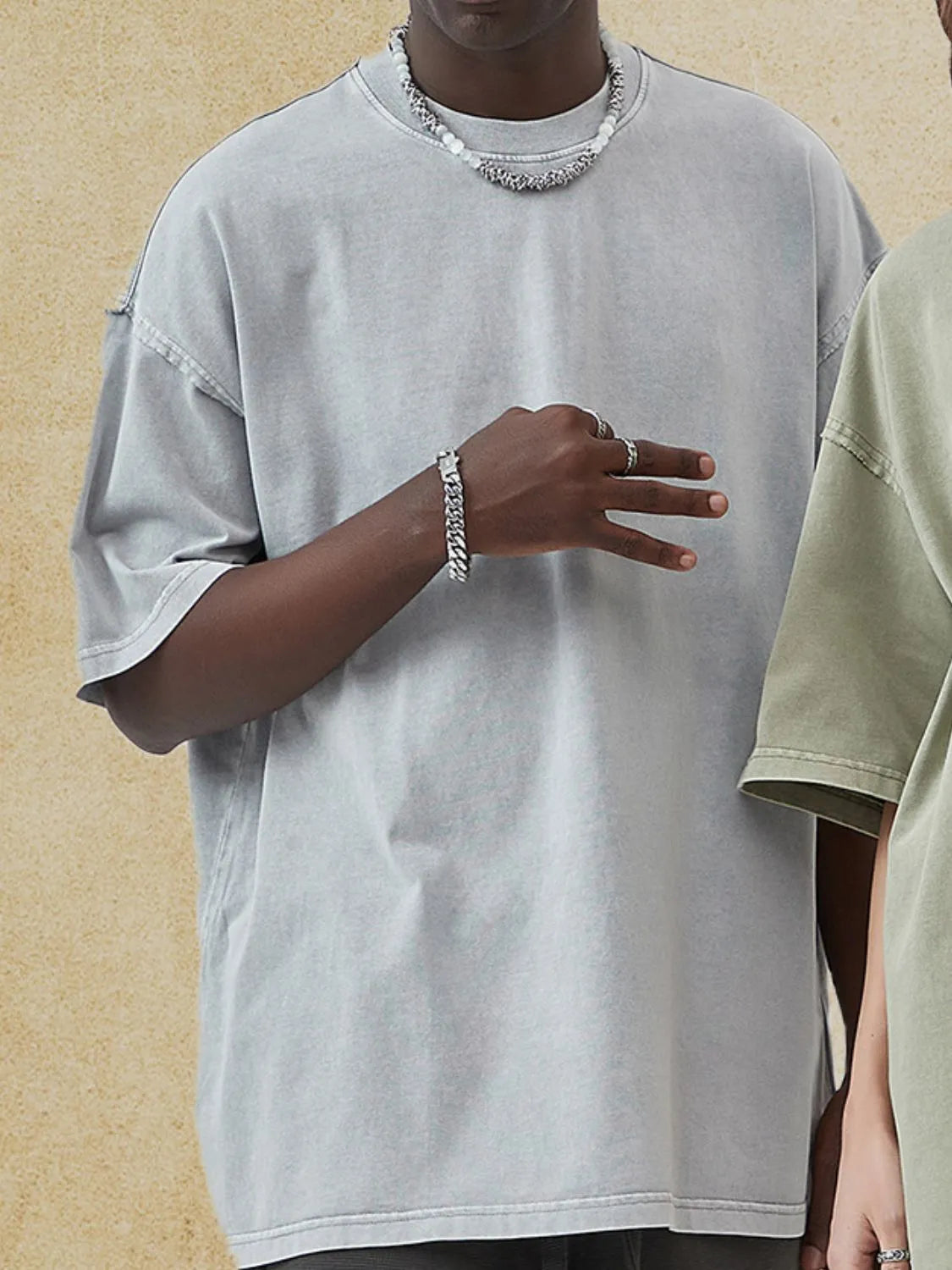 Men's Round Neck Half Sleeve T-Shirt Gray